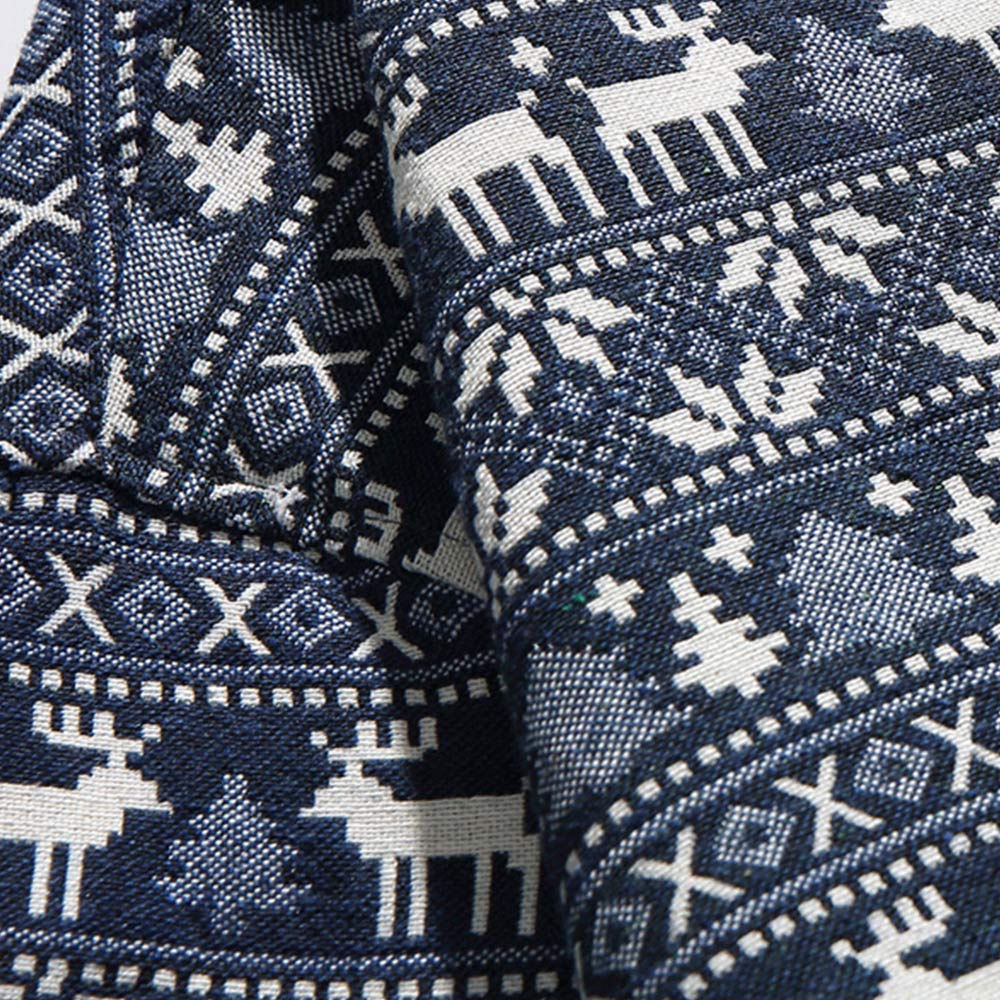 アメカジ　民族風ジャカード生地シャツ