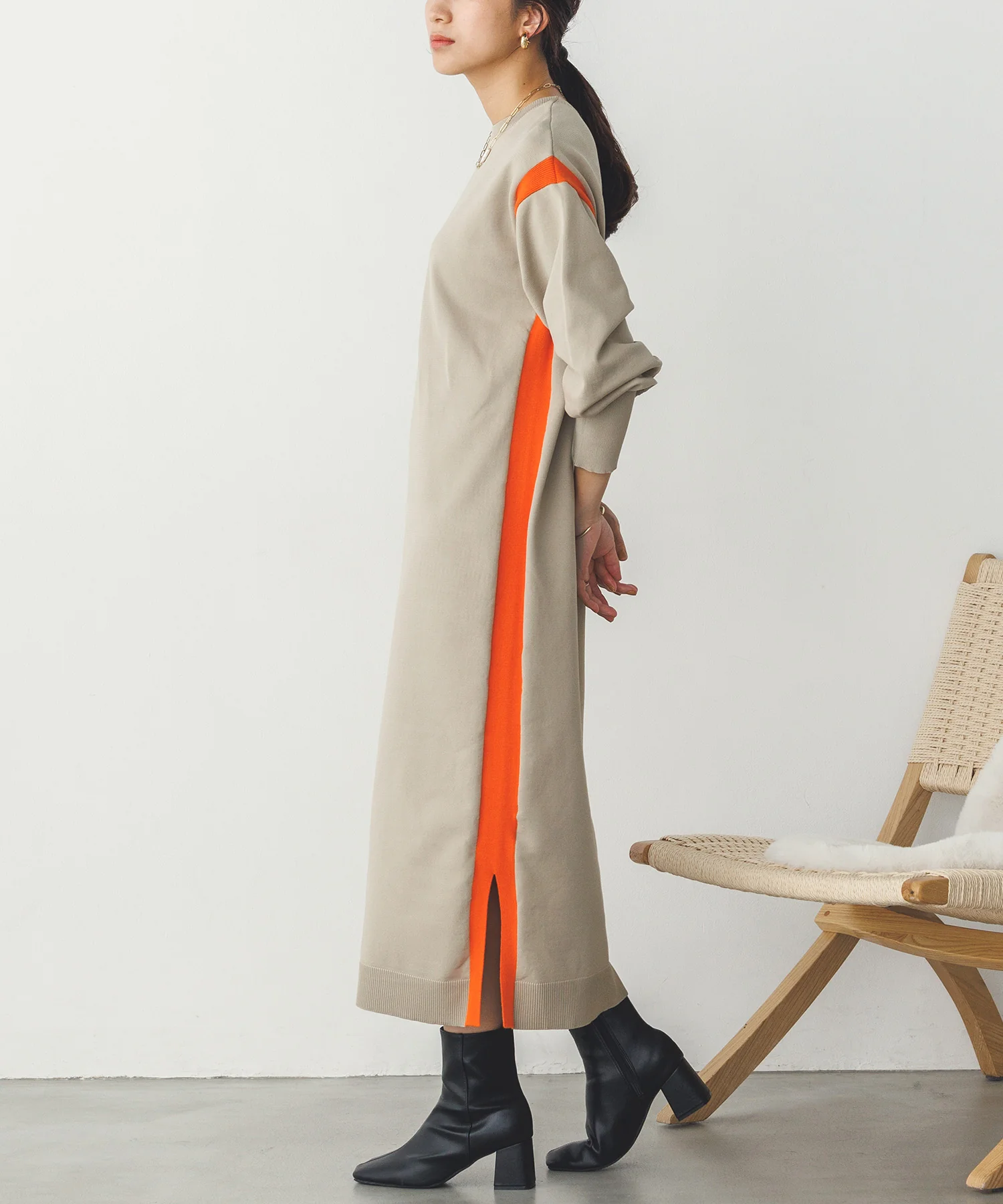 前後２WAY スウェットライクワンピース