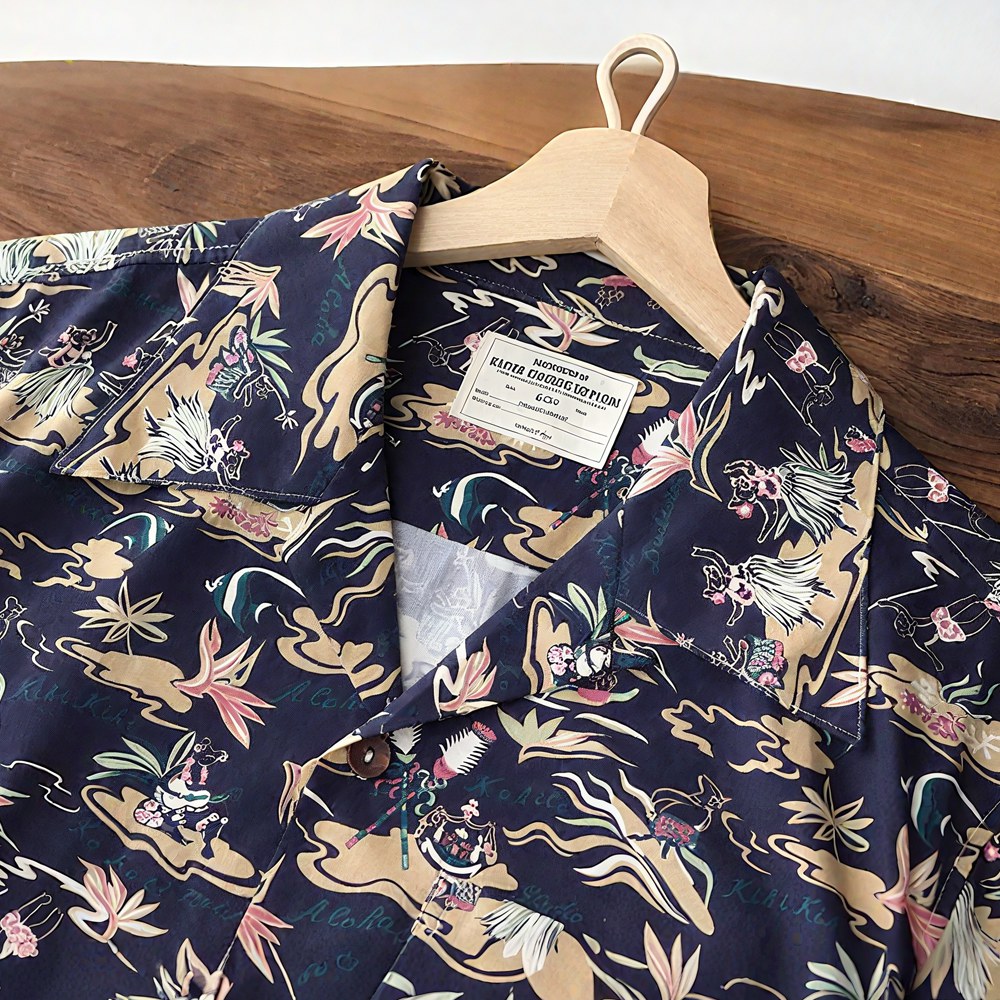 「ハワイの物語」コットンプリントシャツ