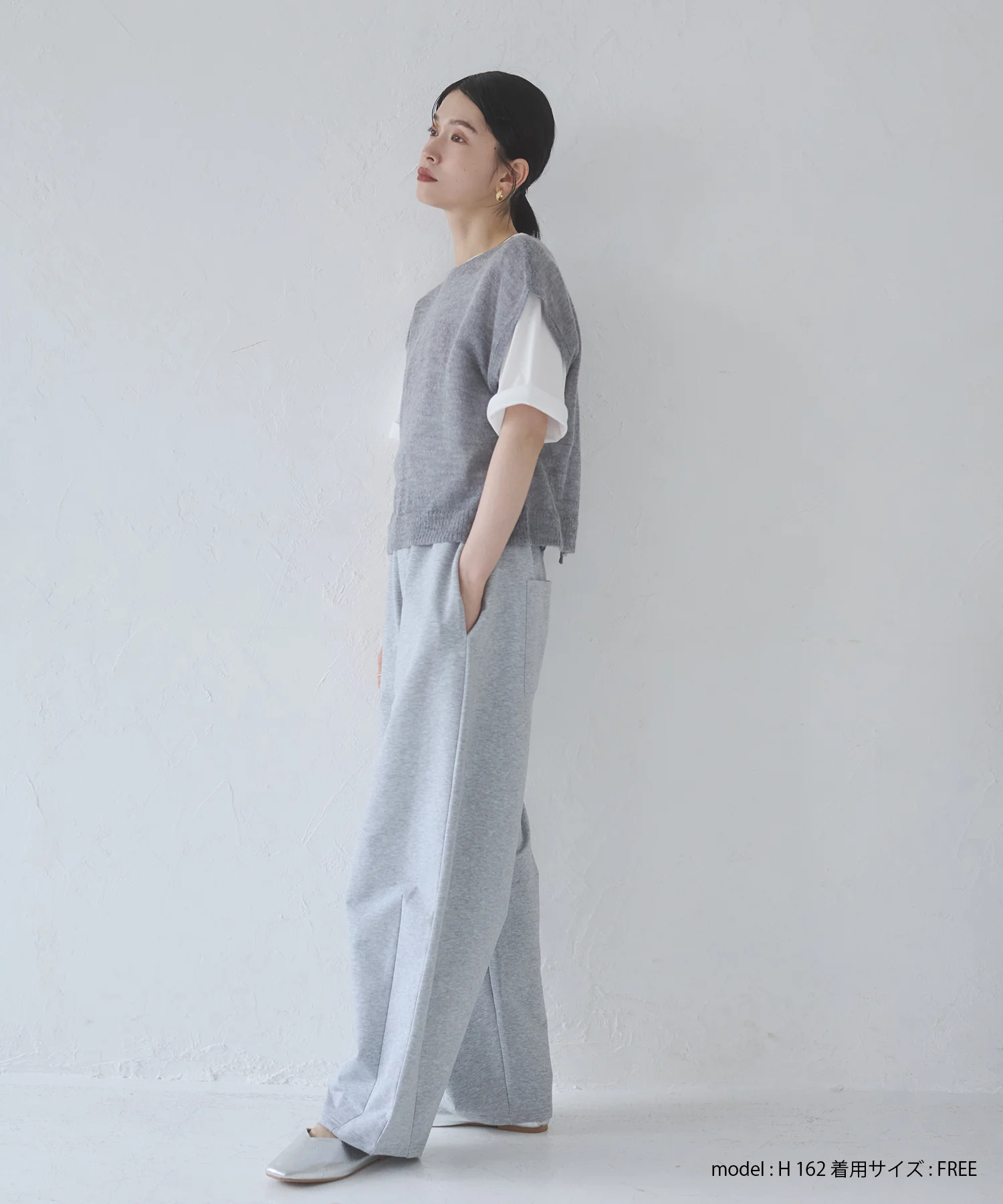 前後2WAY バックリボンシアーニット