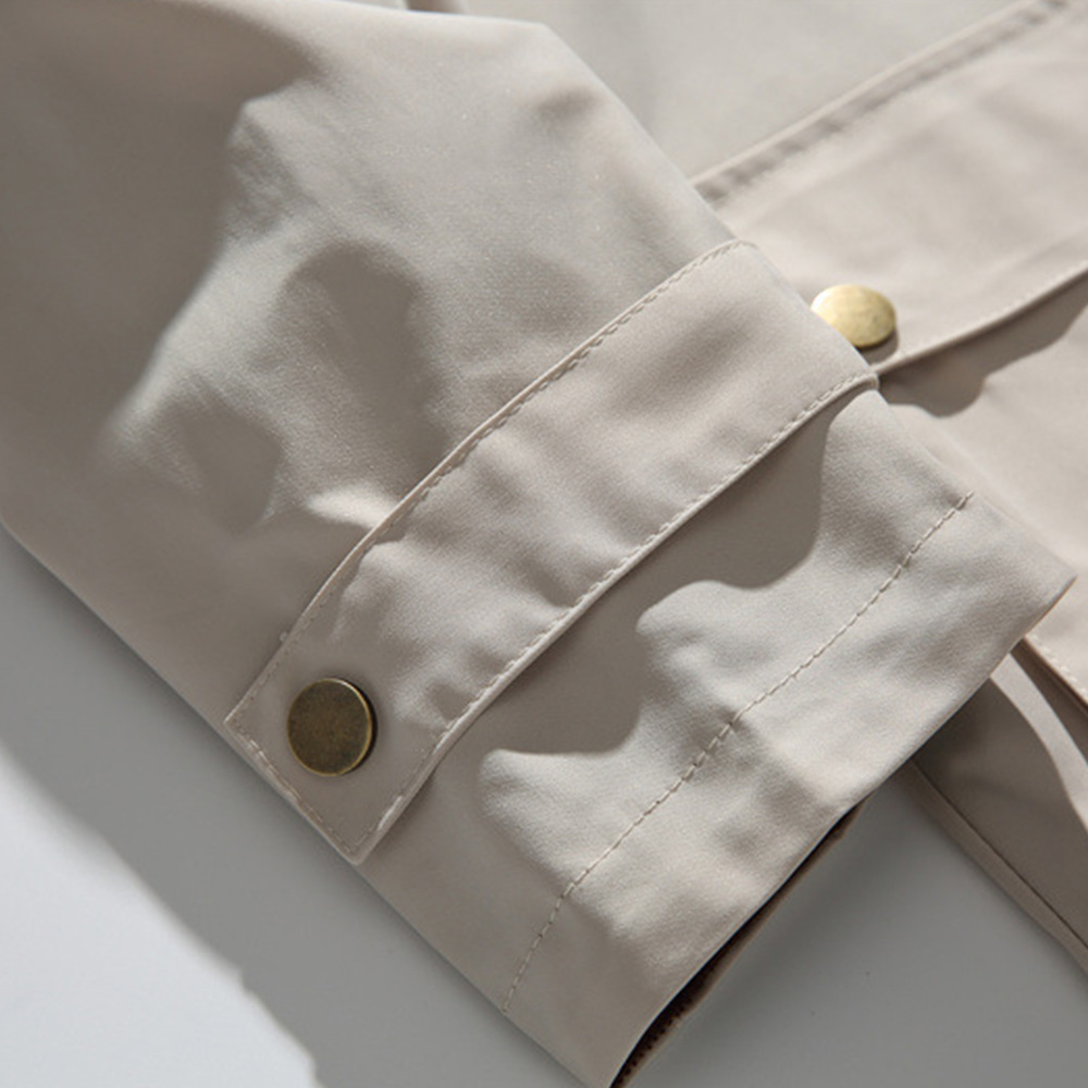 コーデュロイ切り替えブリティッシュハンティングジャケット　ミディアムロング