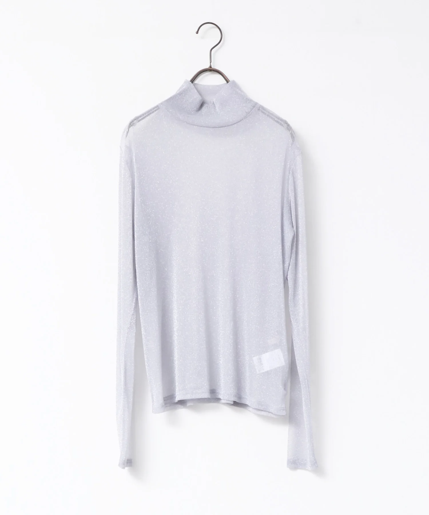 【新色追加】ラメシアー ハイネックトップス