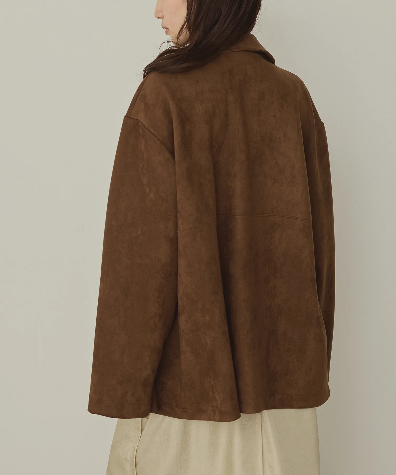 フェイクスウェード Wジップオーバーブルゾン