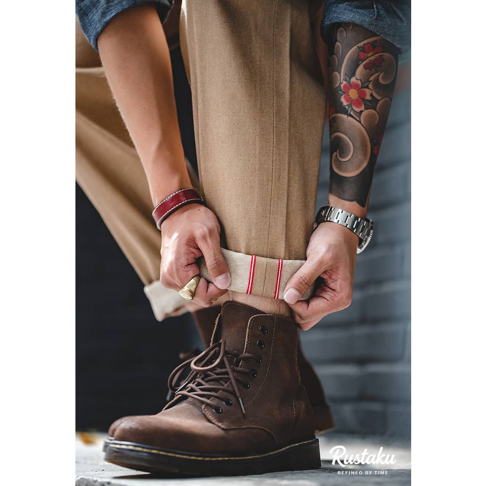 秋限定　イエローストーンパーク セルビッジストレートデニムパンツ