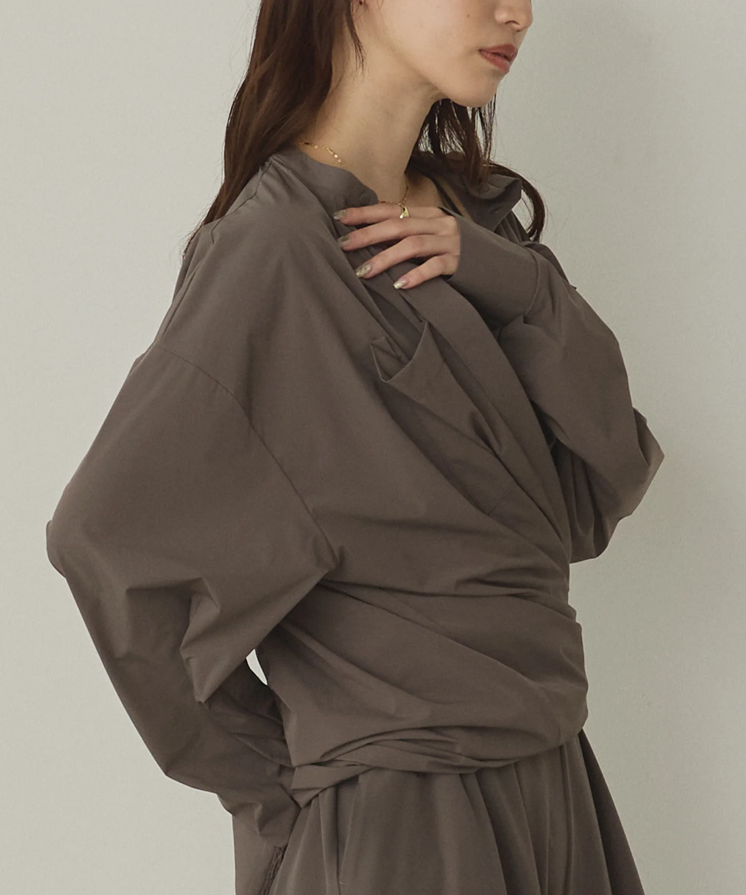 【新色追加】【接触冷感】2WAY カシュクールシャツ