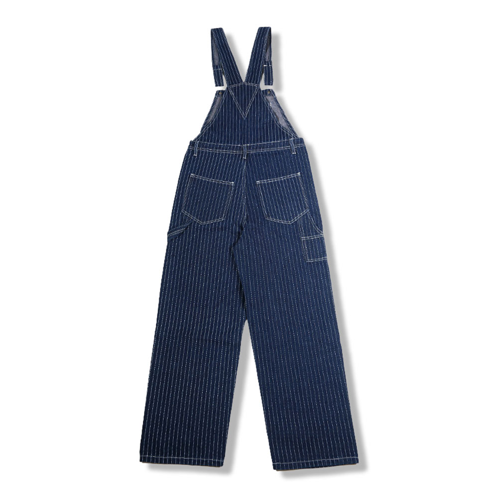 ストライプデニムオーバーオール