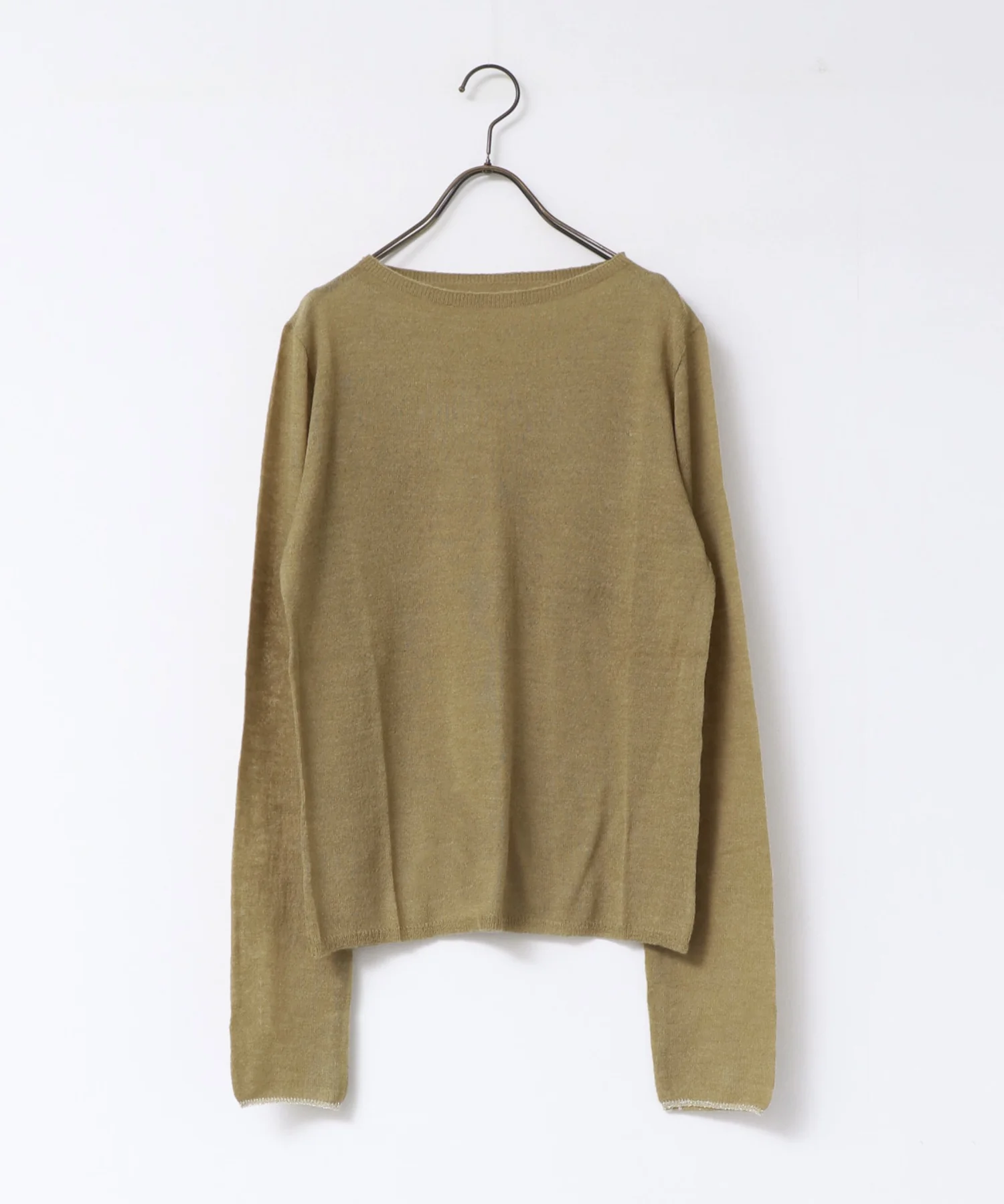 【WEB限定/別注】ラメライン入り ウールミックスシアーニット