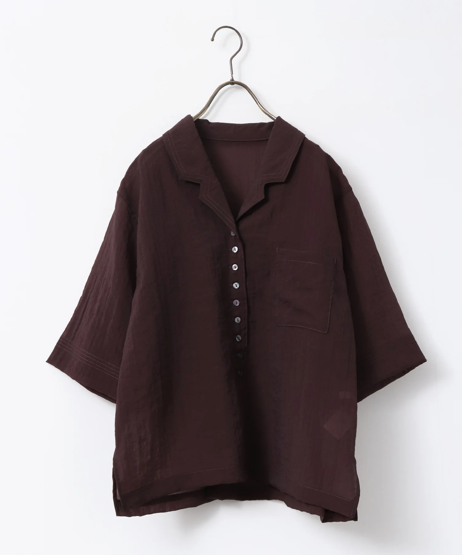 半袖 ツヤシアーシャツ