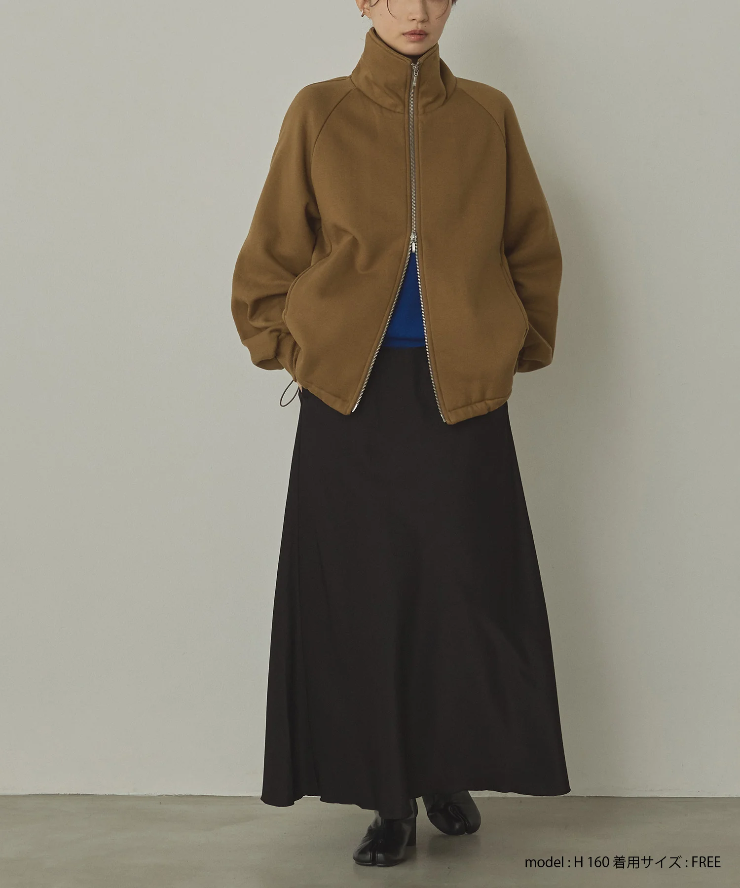 裏起毛 Wジップブルゾン