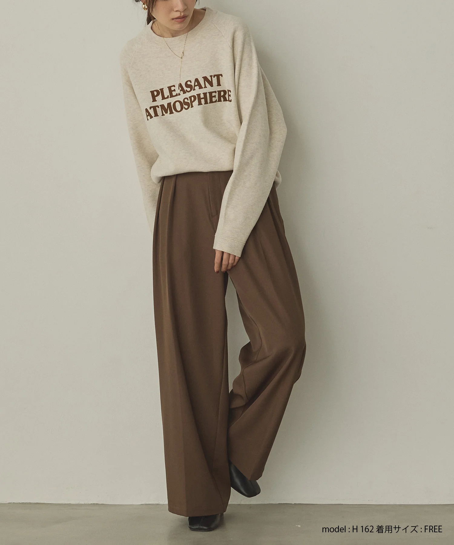 【WEB限定/別注】【新色追加】スウェットライクロゴニット