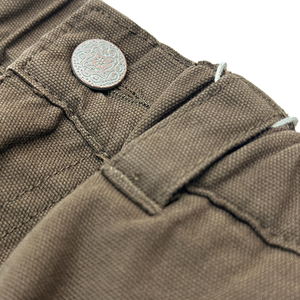 アメカジ　花鳥刺繍パッチワークカーゴパンツ