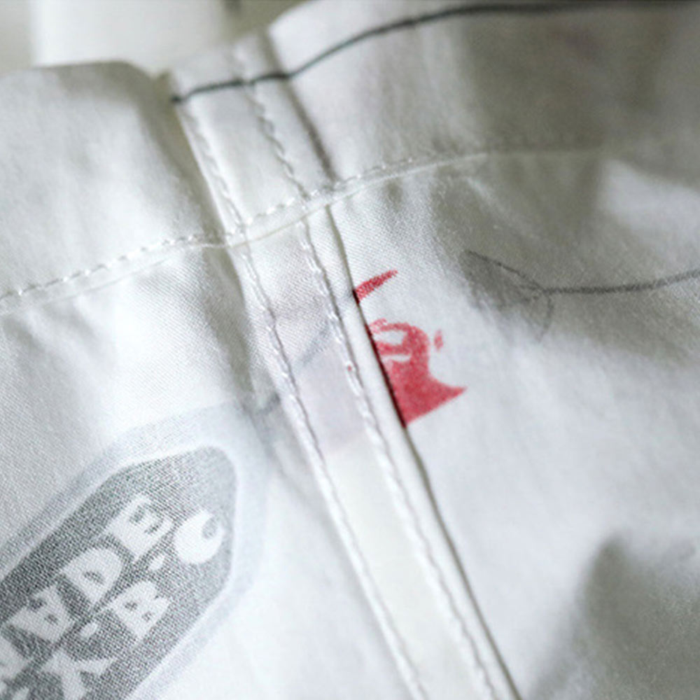 「魚」テンセル総柄半袖アロハシャツ