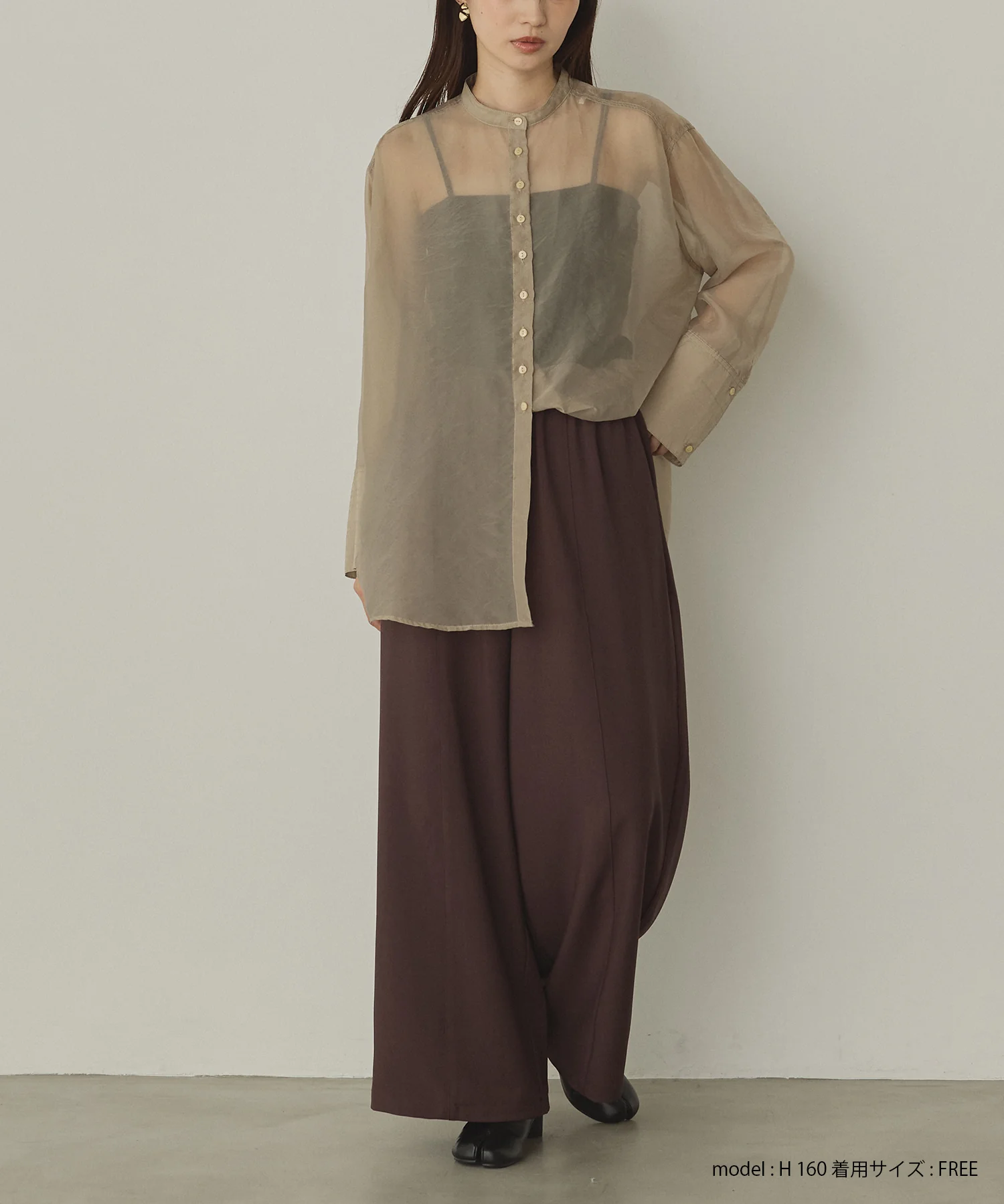 サイドライン ワイドストレートパンツ