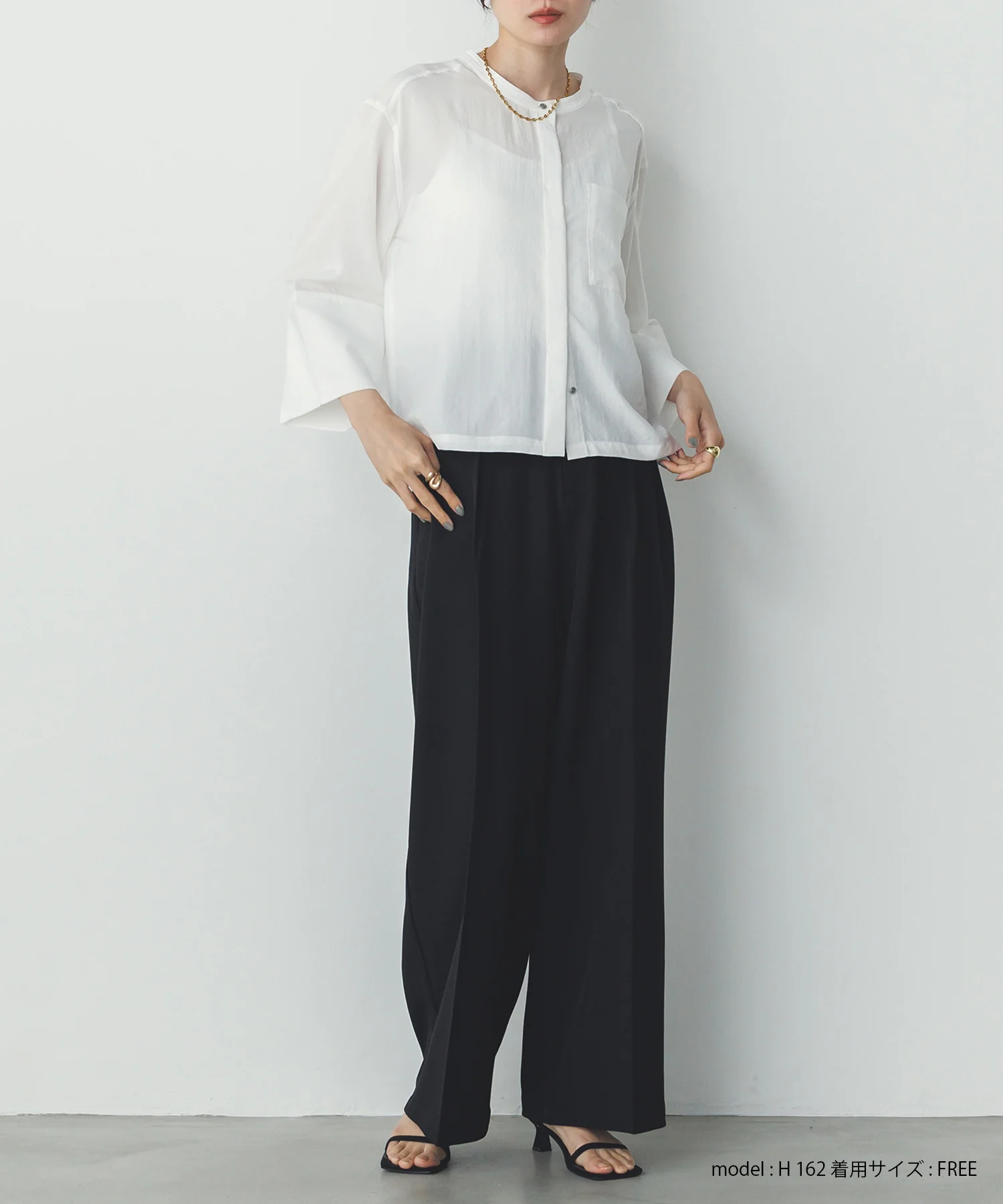 スパンローン カフスポイントシャツ