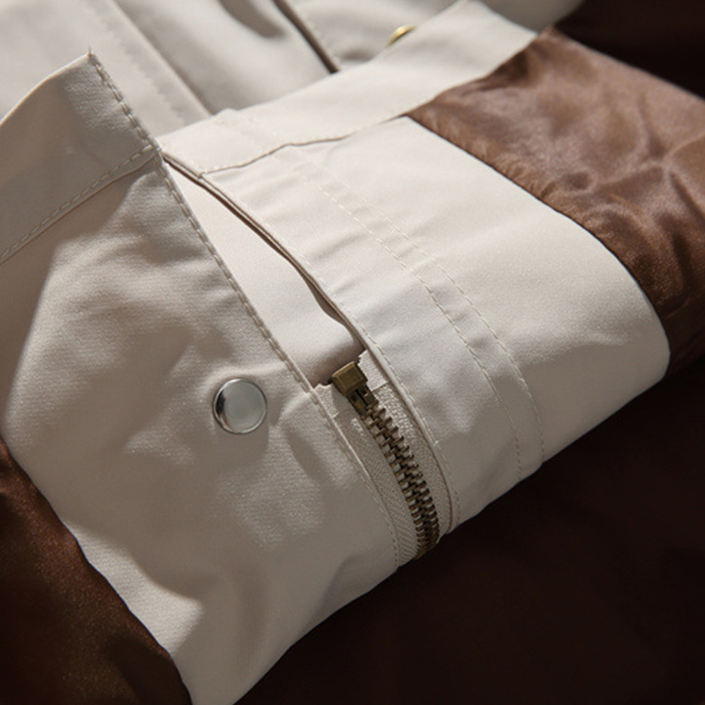 コーデュロイ切り替えブリティッシュハンティングジャケット　ミディアムロング