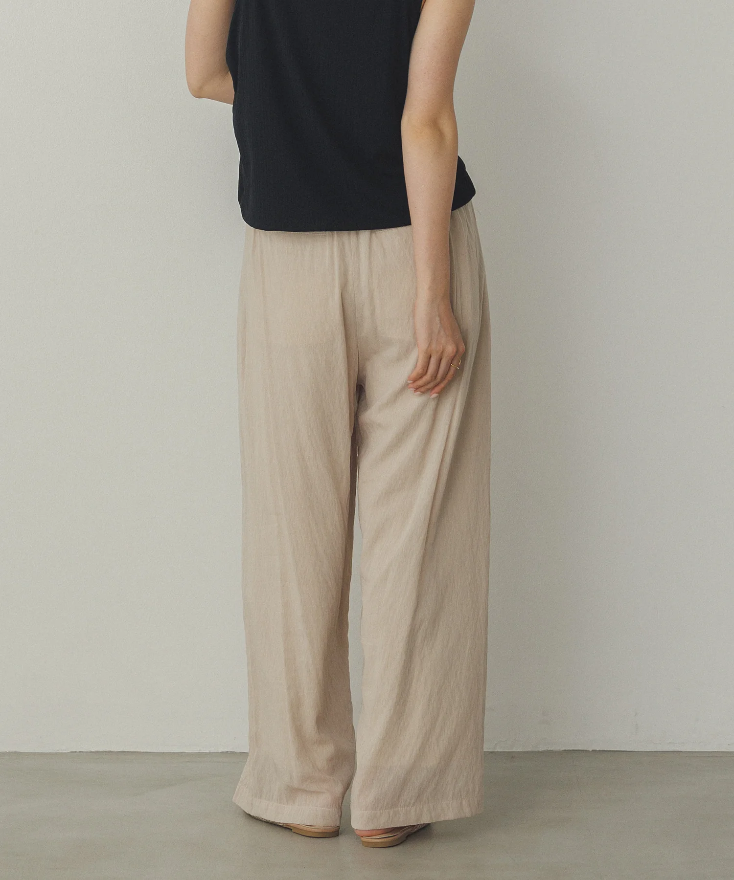 シアー ストレートパンツ