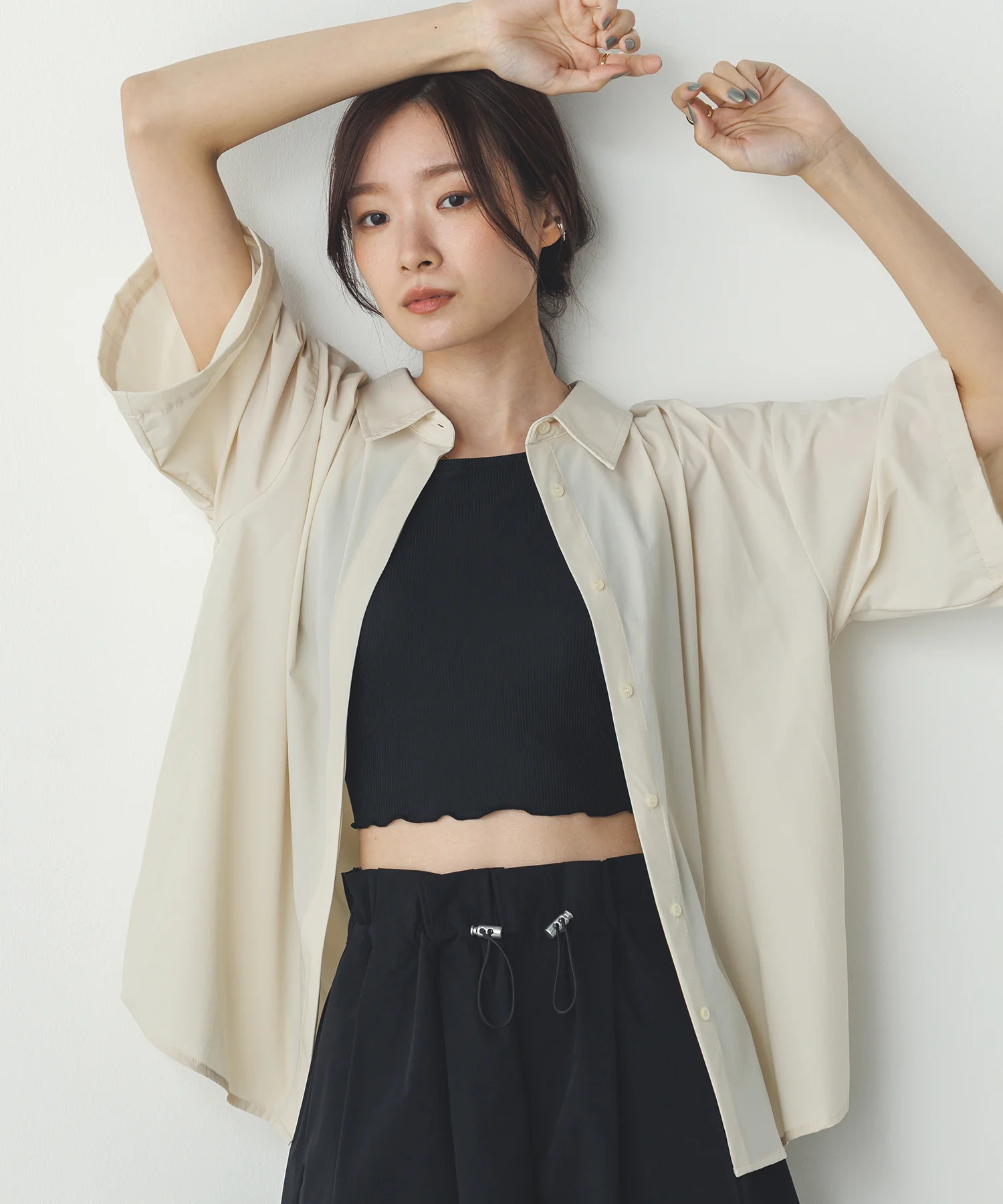 【新色追加】【接触冷感】 バックタックシャツ