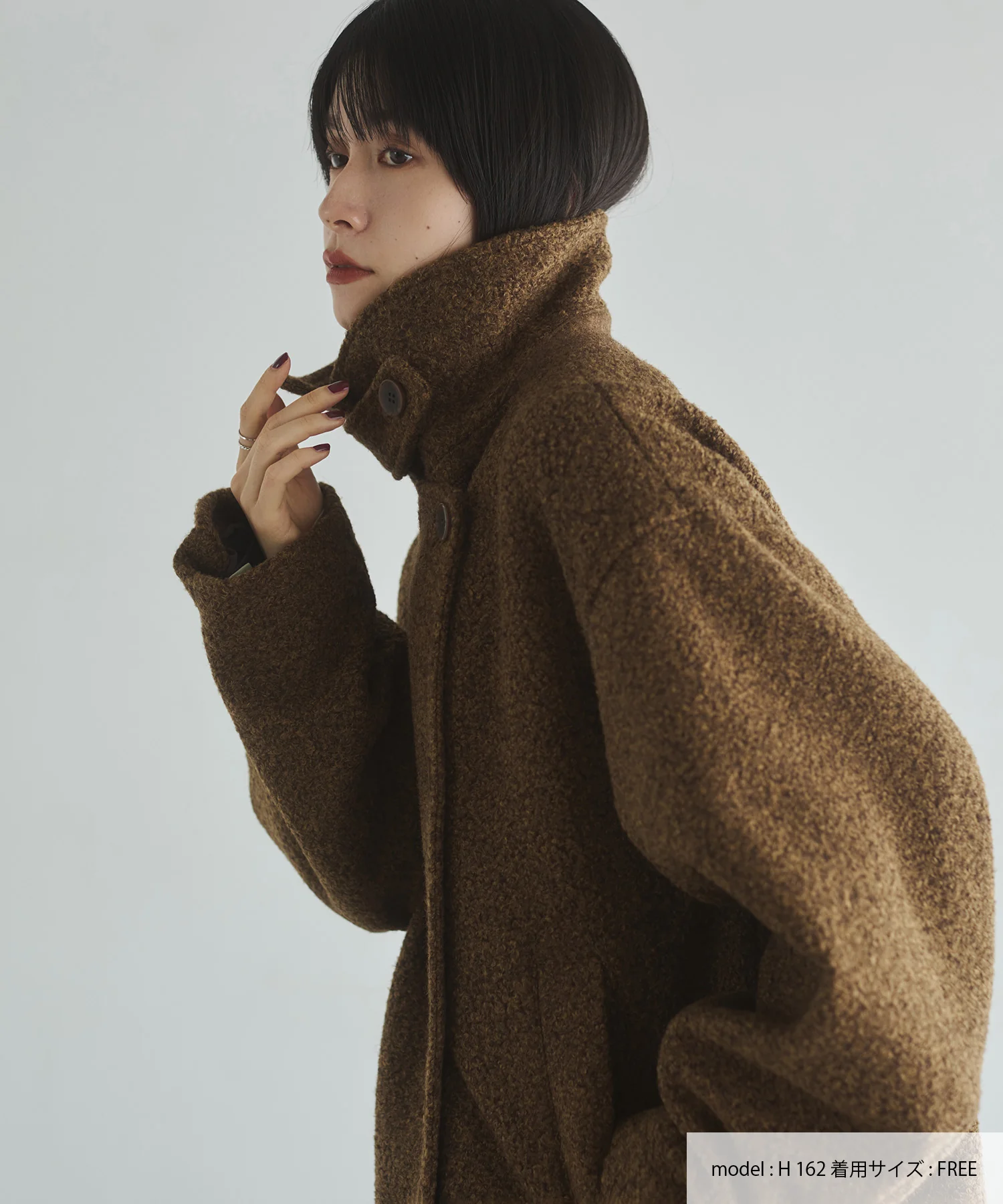 くるくるブークレ ミディアムコート