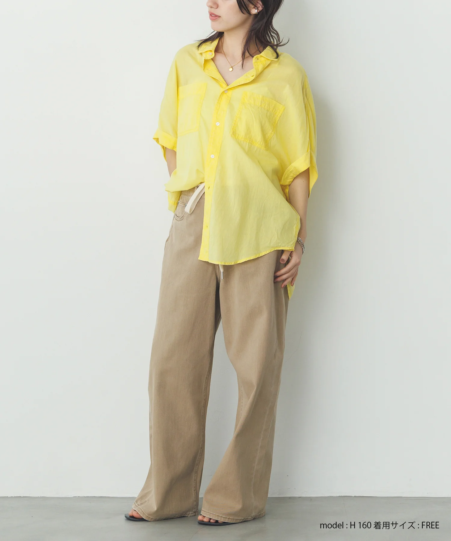 コットンボイル 半袖シャツ