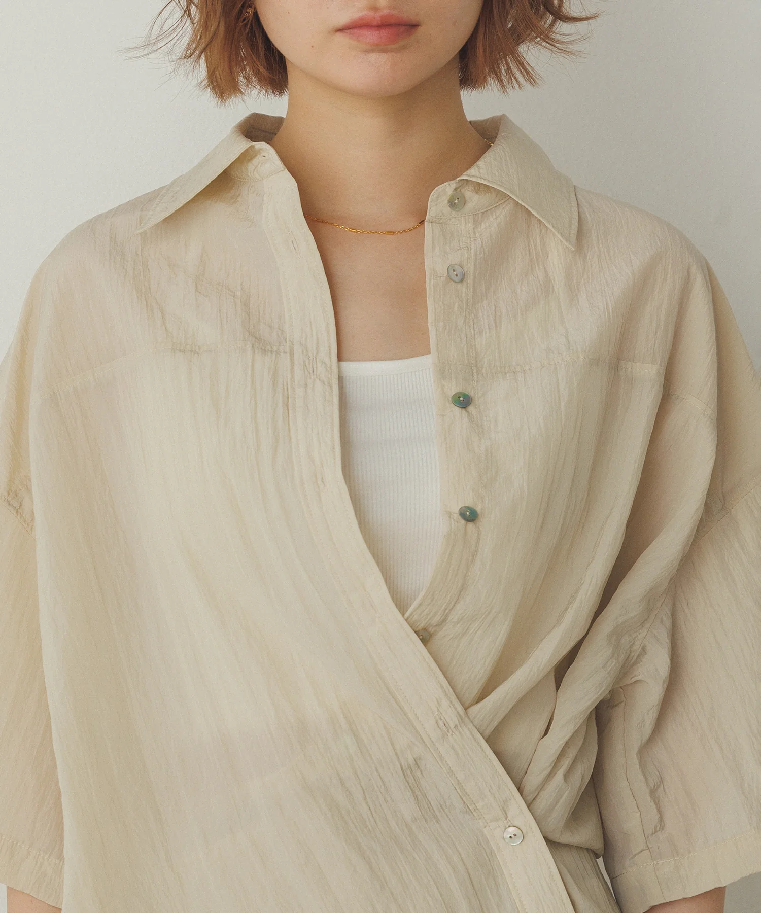 ワッシャー加工 2WAYシャツ