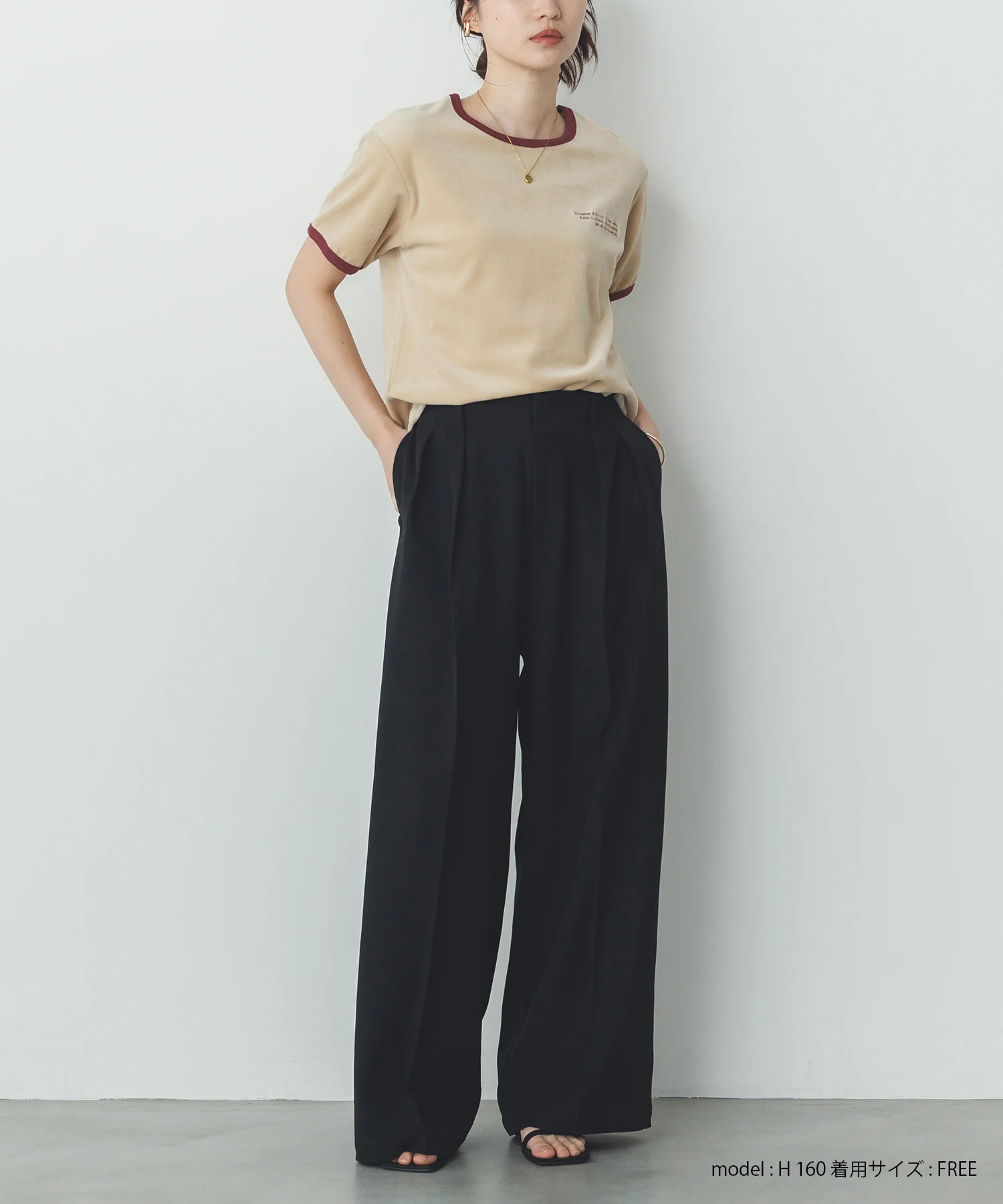 ベロア リンガーTシャツ