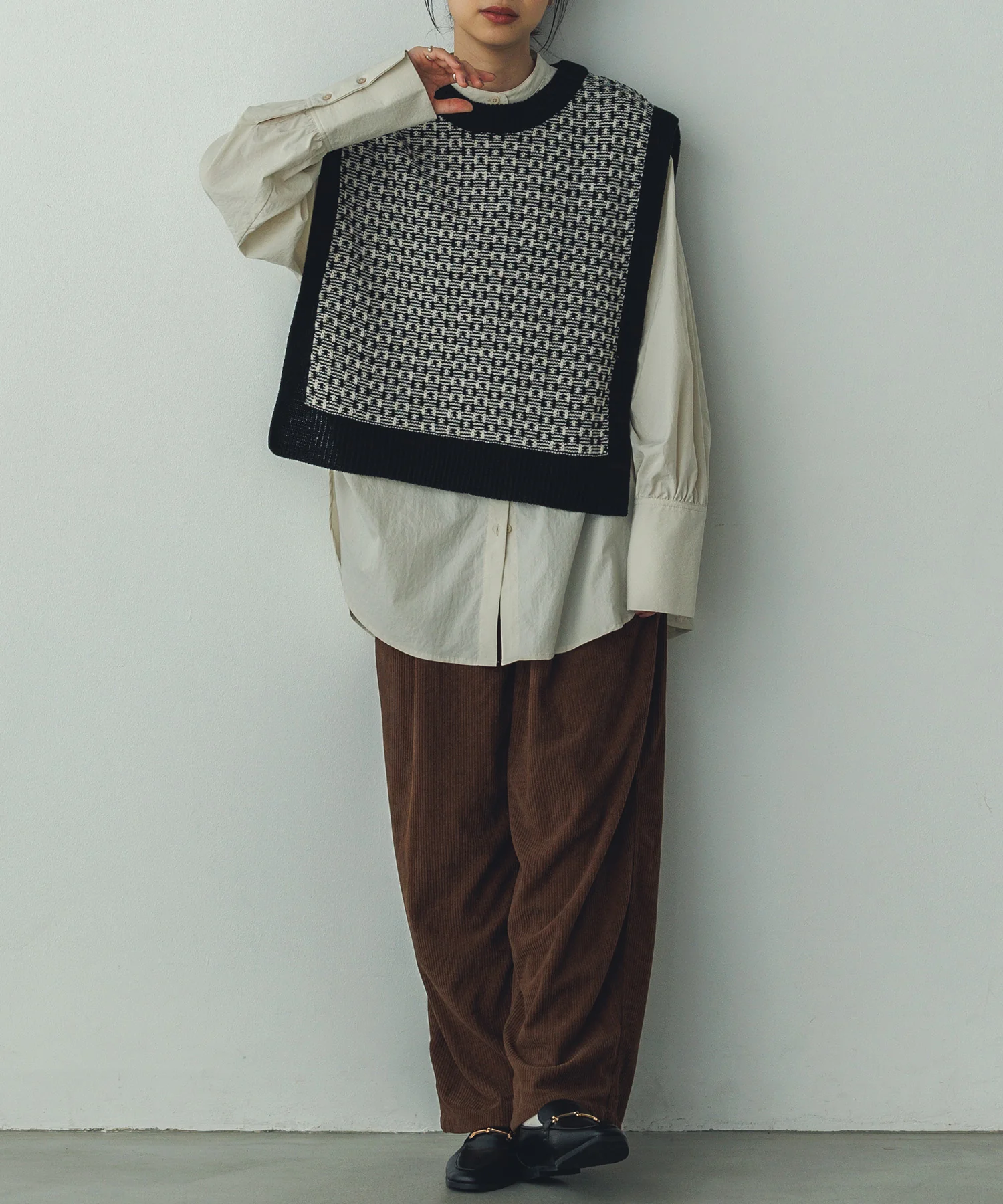 コーデュロイ コクーンパンツ