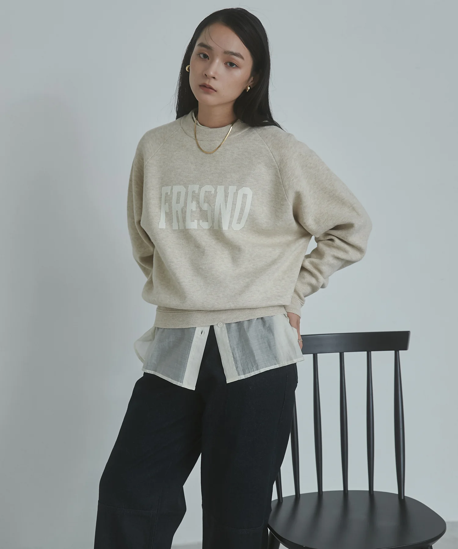 【WEB限定/別注】【新色追加】スウェットライクロゴニット