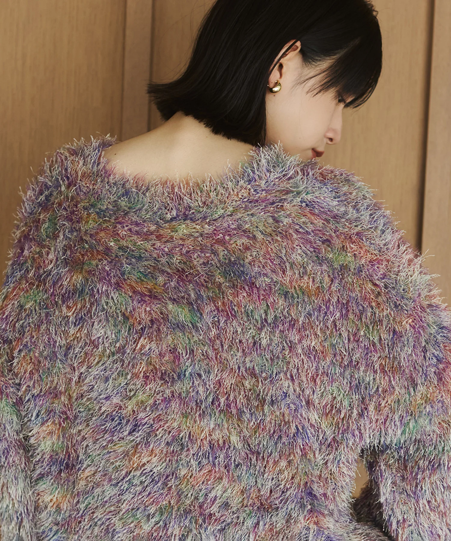 ミックス シャギーニット