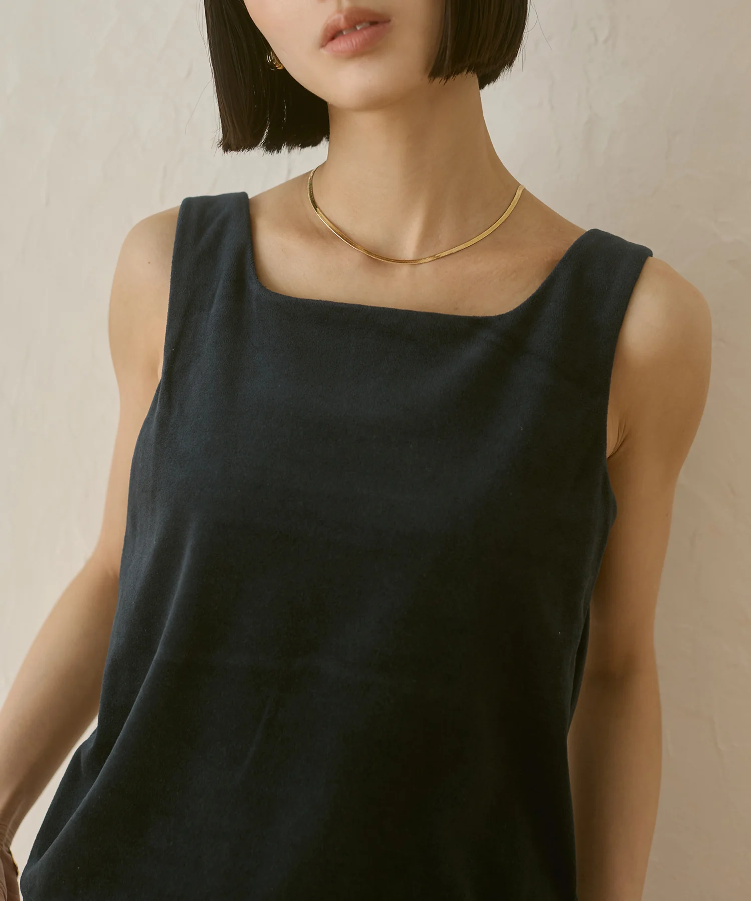 前後2WAY ベロア スクエアタンク