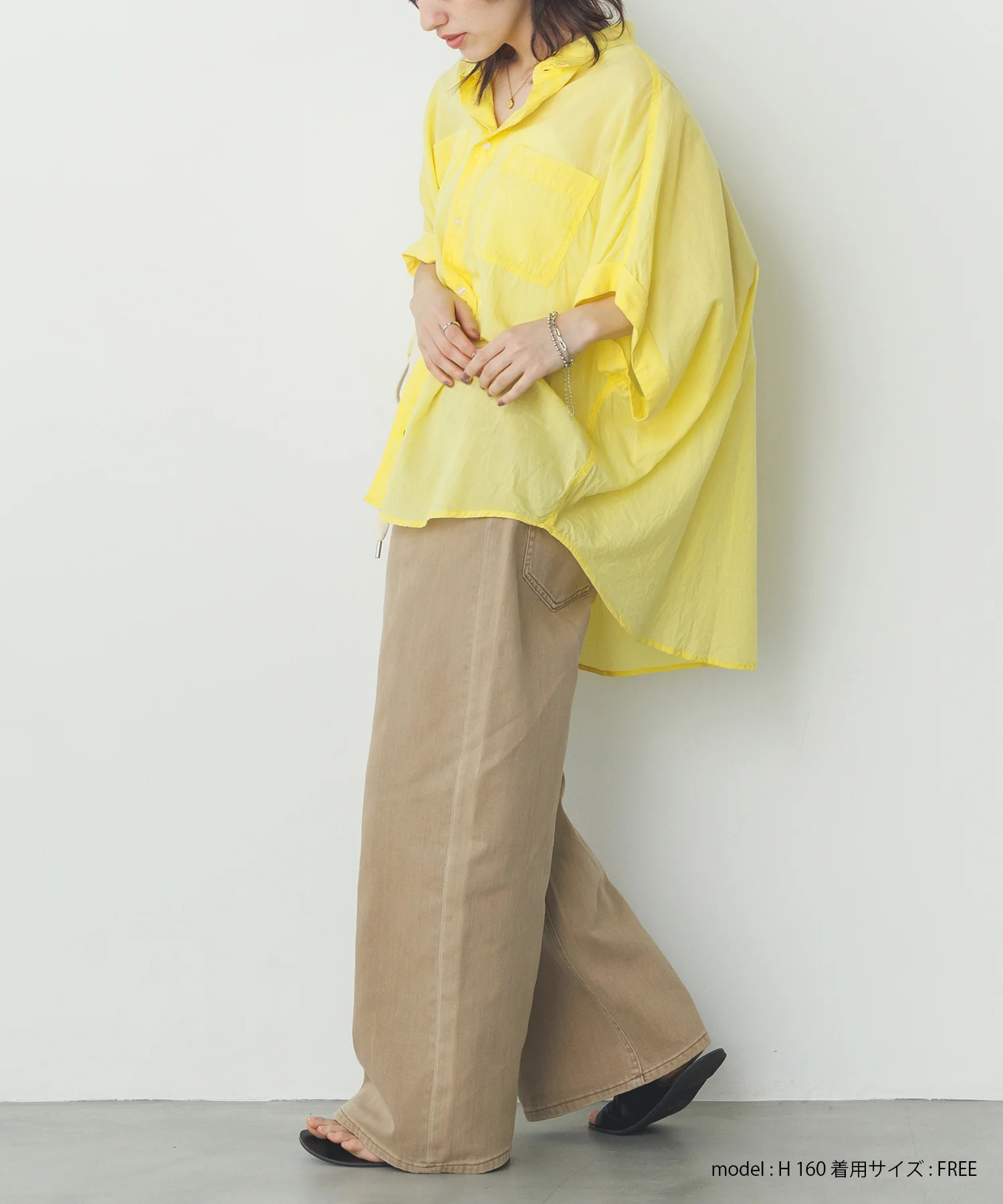 コットンボイル 半袖シャツ