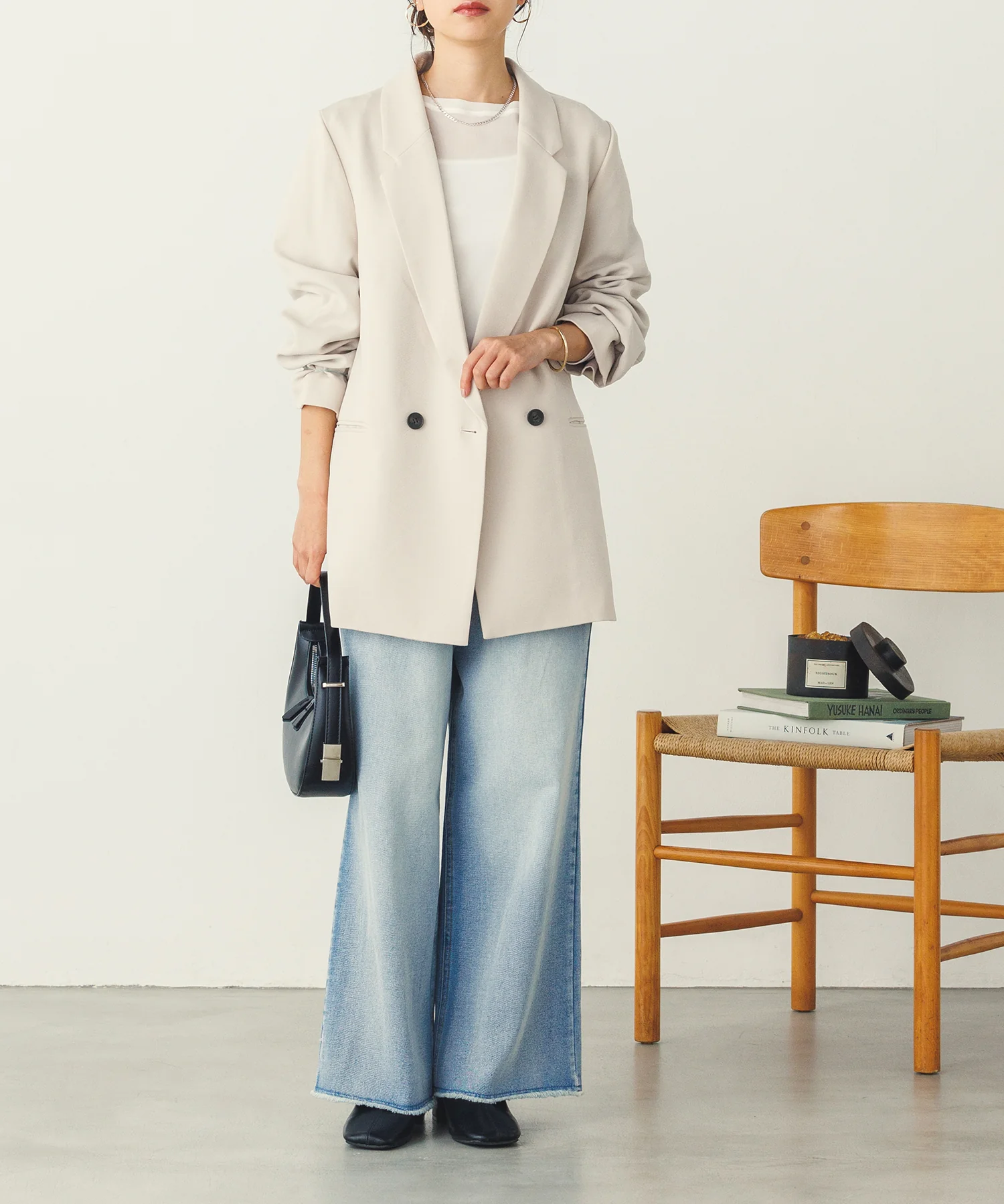 デニム2WAYワイドパンツ