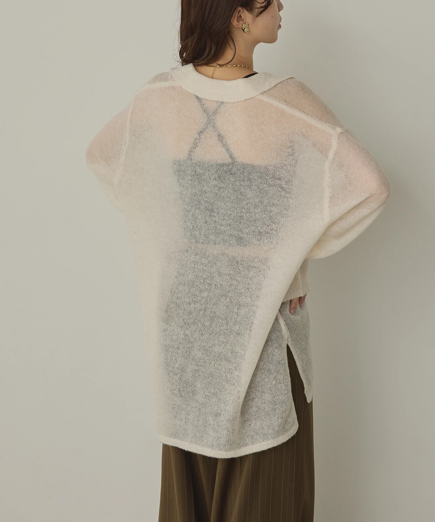 アルパカニット シアーシャツ