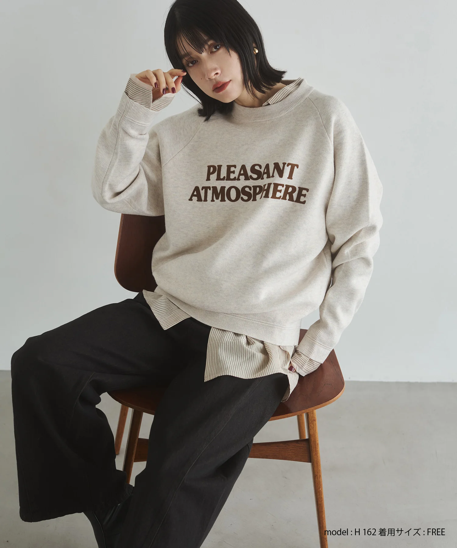 【WEB限定/別注】【新色追加】スウェットライクロゴニット