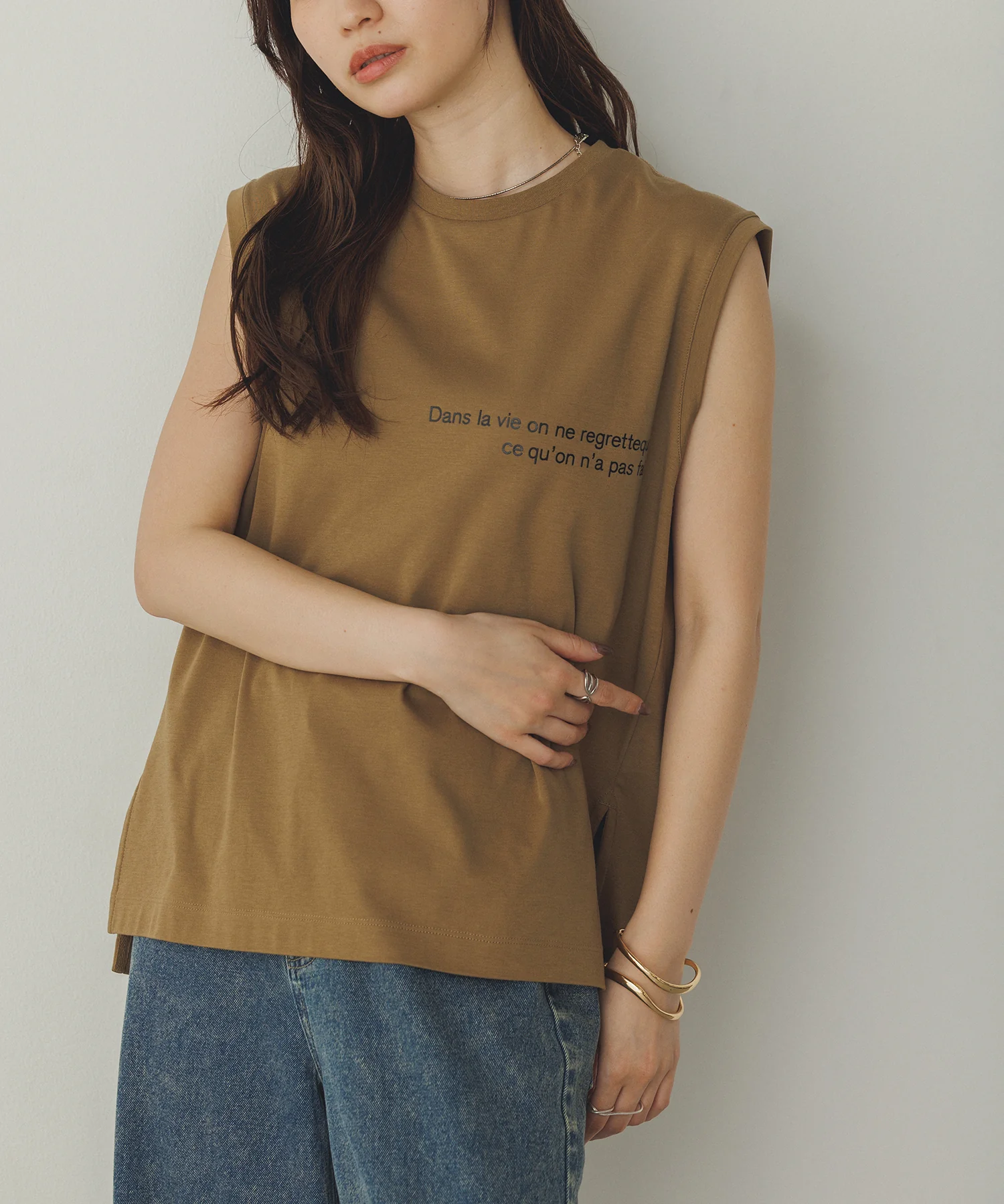 ミニロゴプリント フレンチトップス