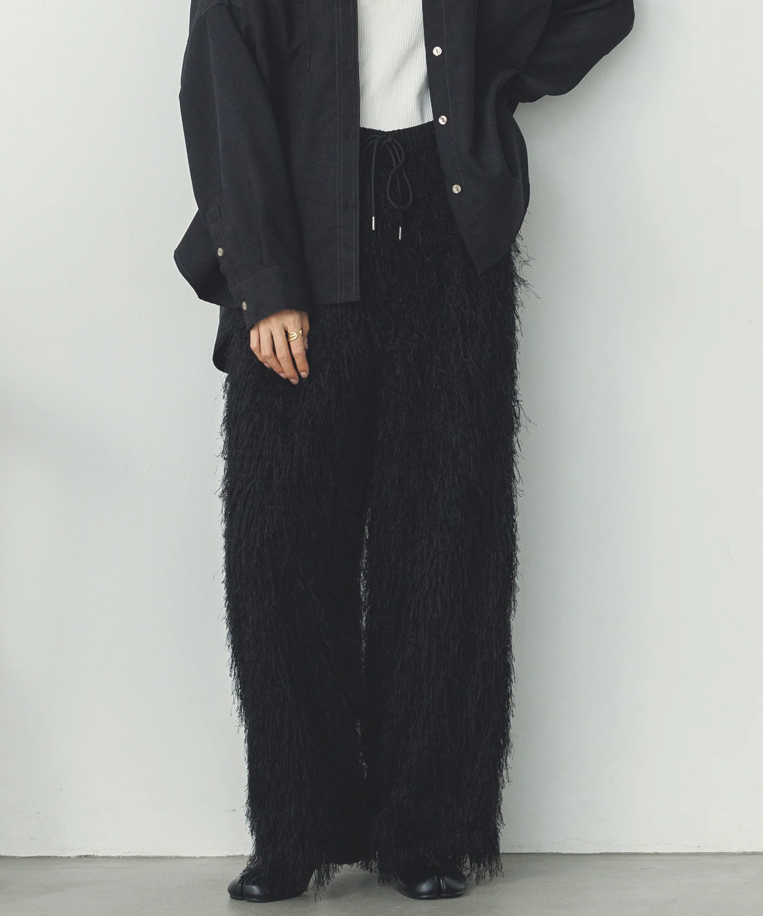 カットジャガード イージーパンツ