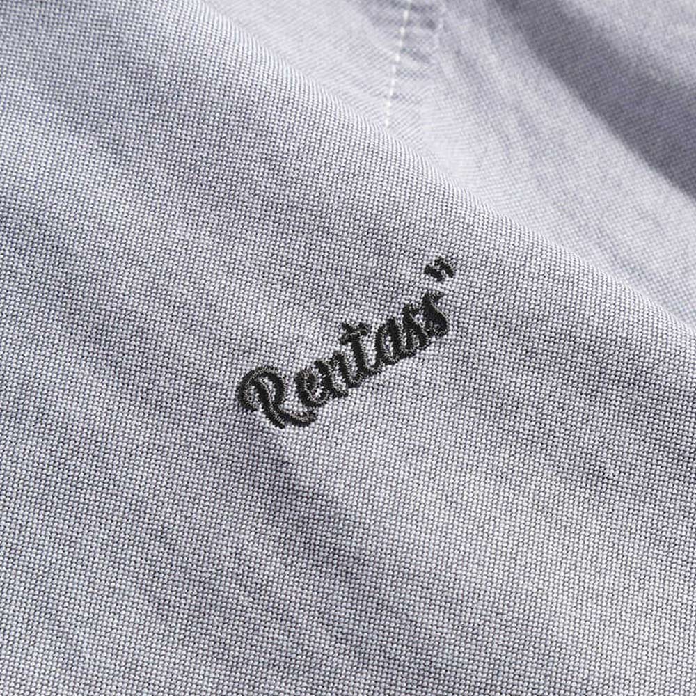 クリーンフィット刺繍　オックスフォードレッドテープ付き長袖シャツ