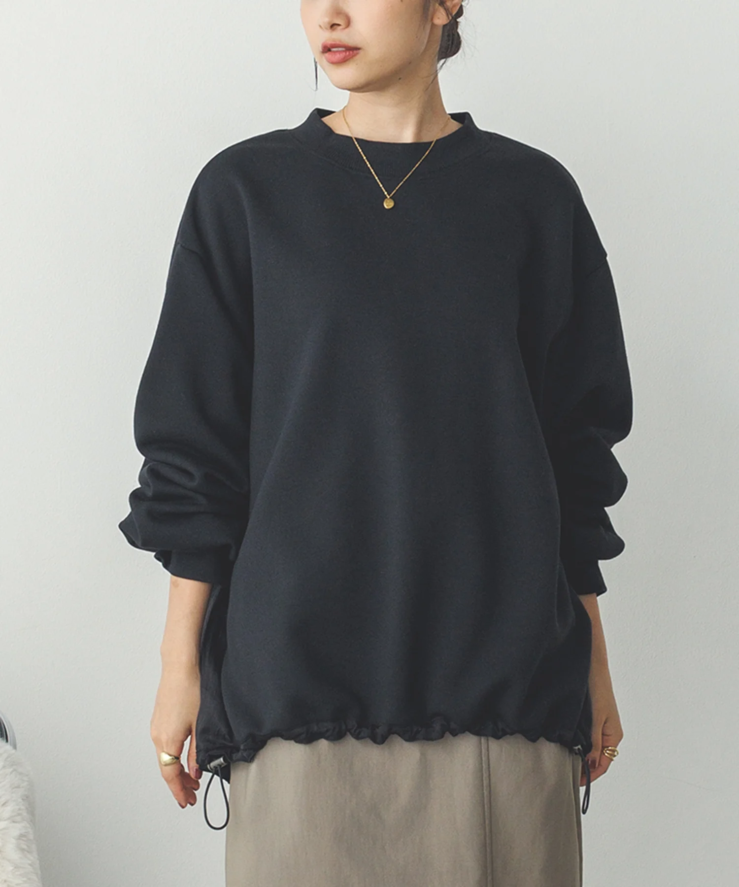 バックシアー 裏起毛バルーンスウェット