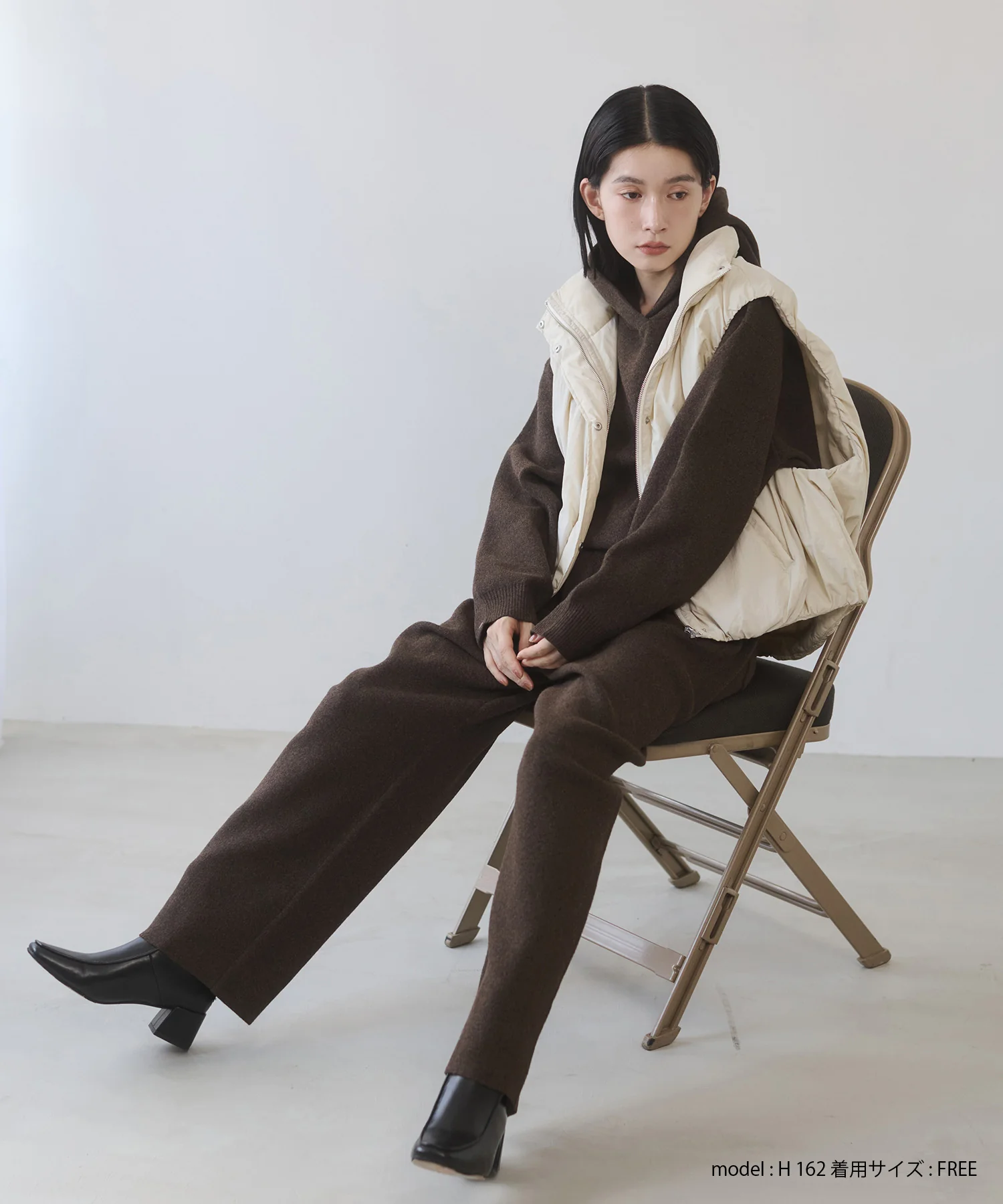 ニット ワイドパンツ