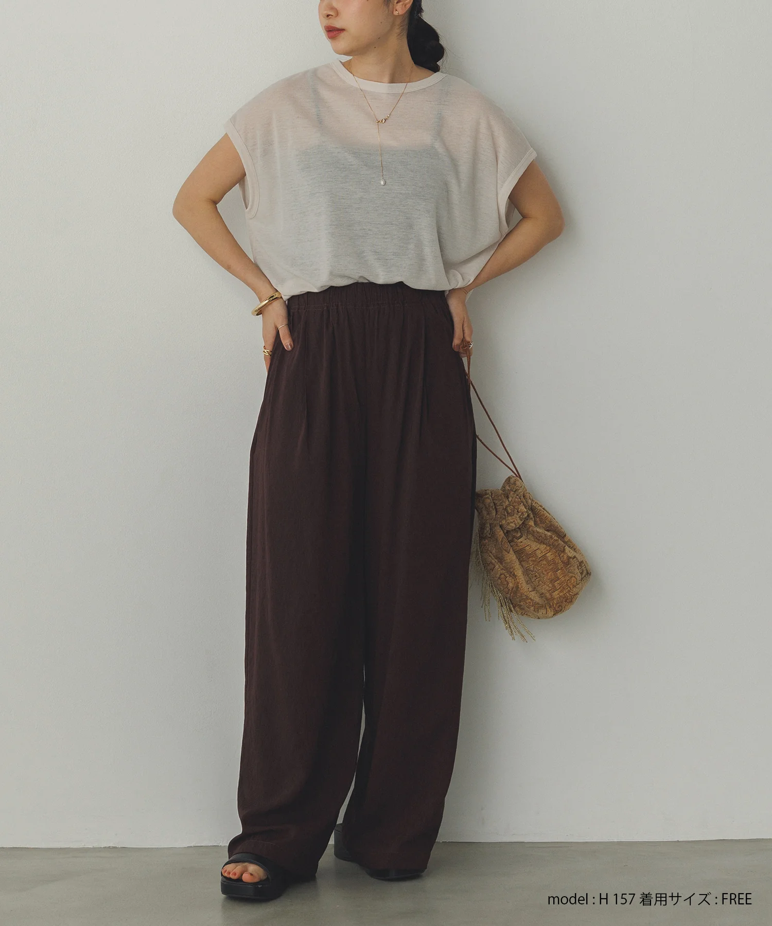 オーバーフレンチ シアーTシャツ