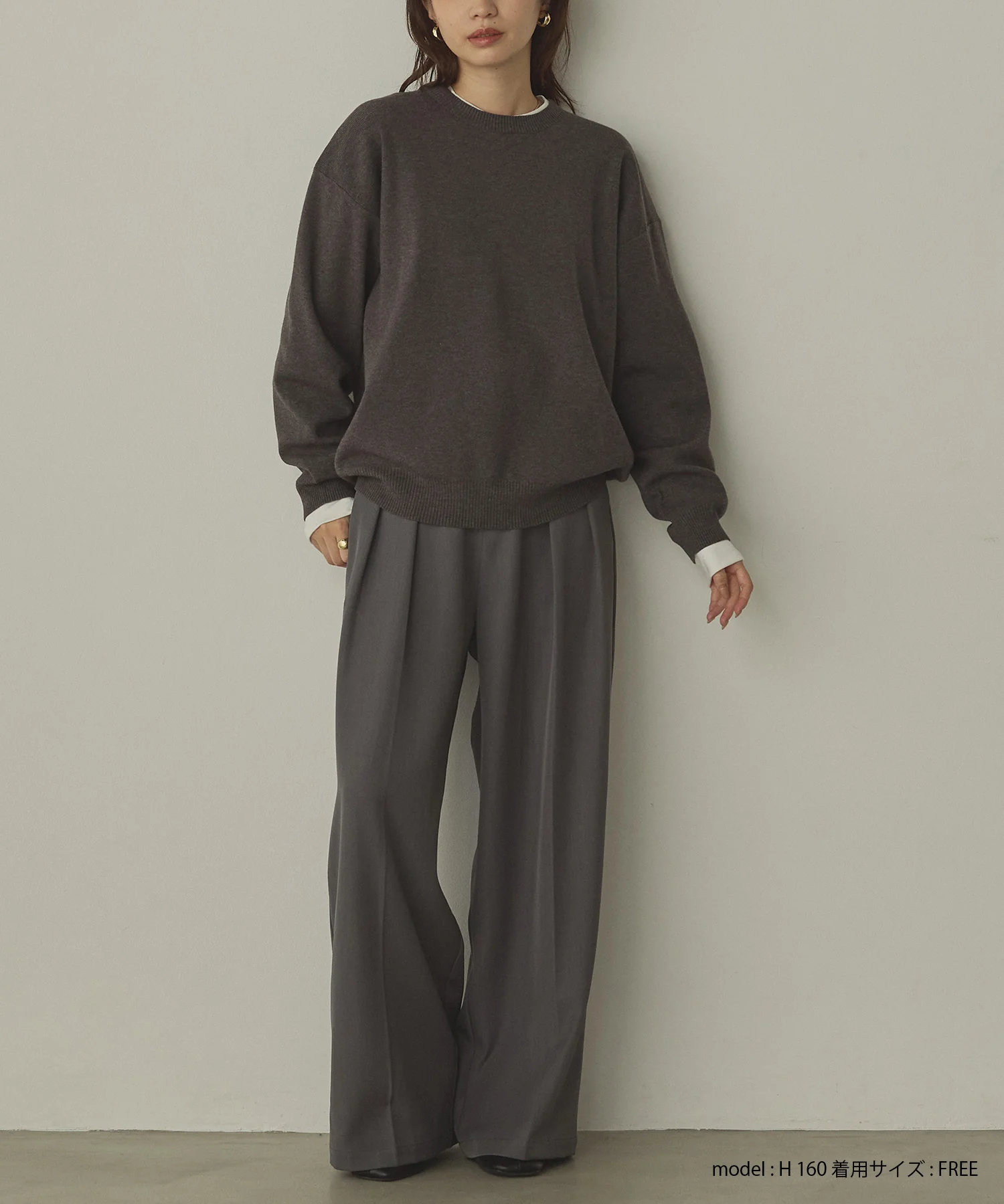 ポリツイル タックパンツ