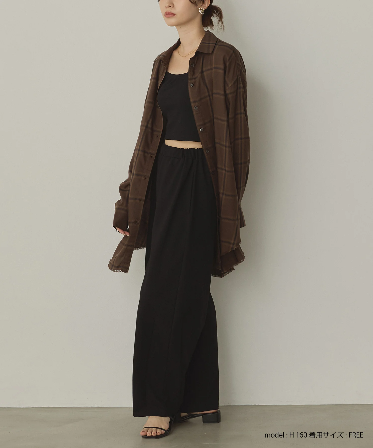 オンブレチェック オーバーシャツ