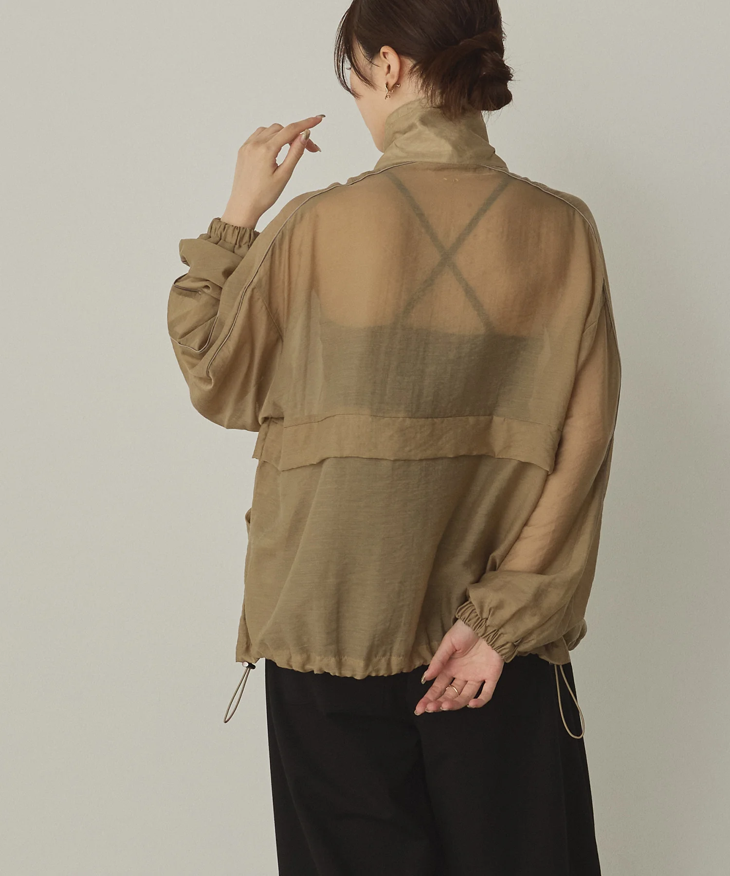 セルロース ナイロンシアー Wジップブルゾン