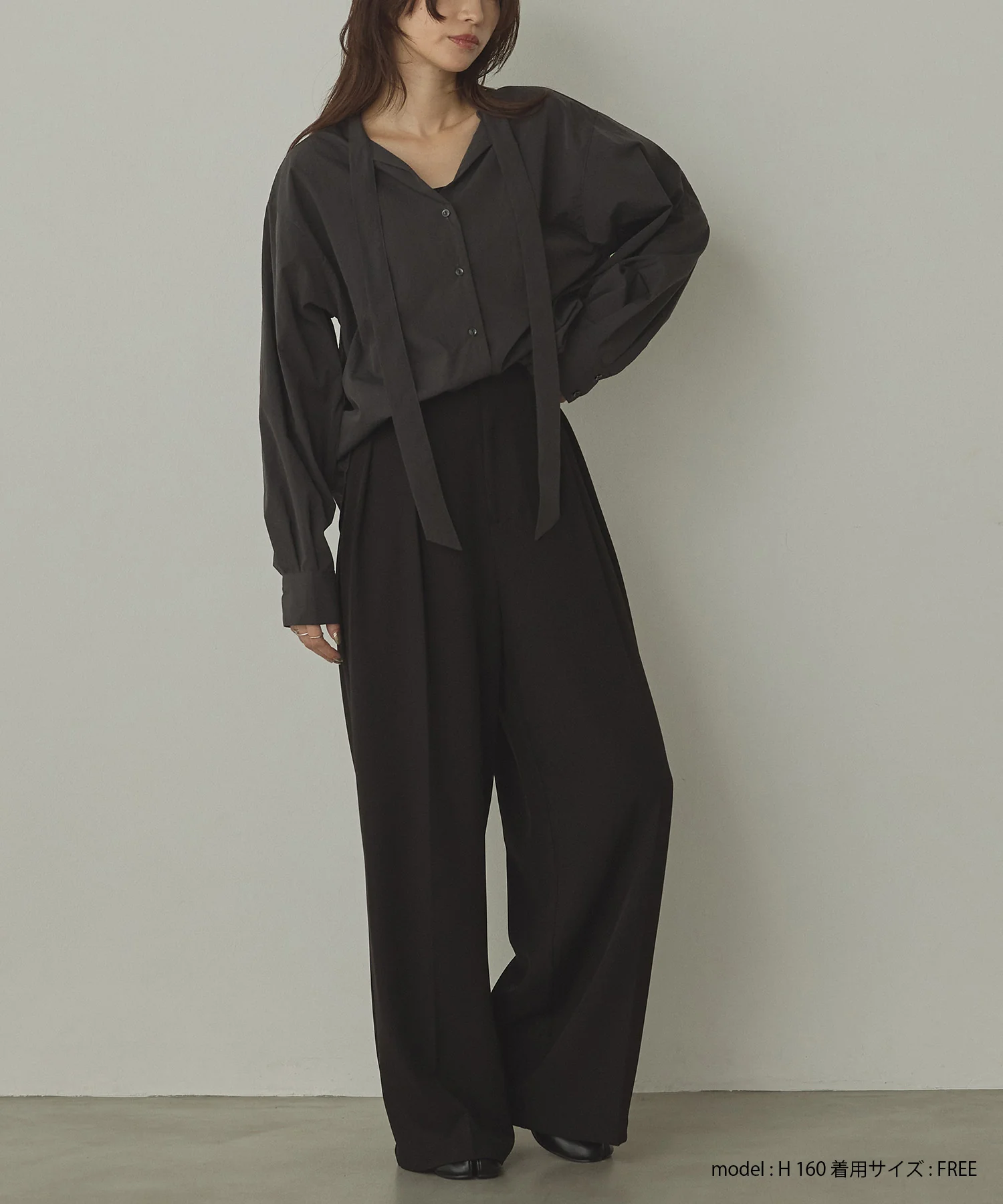 2WAY ボウタイブラウス