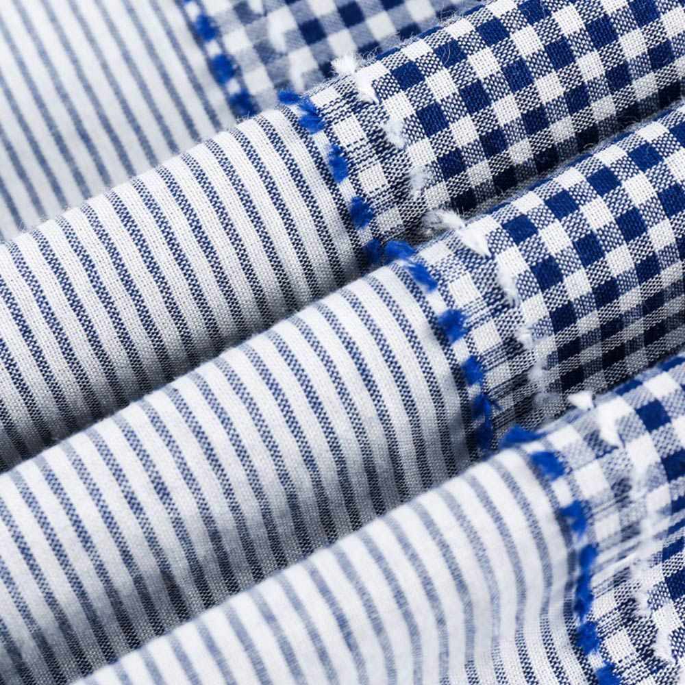 アメカジ　チェック柄パッチワーク長袖シャツ