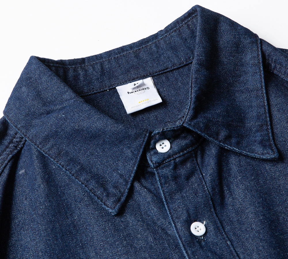 アメカジ　メンズクラシック半袖デニムシャツ