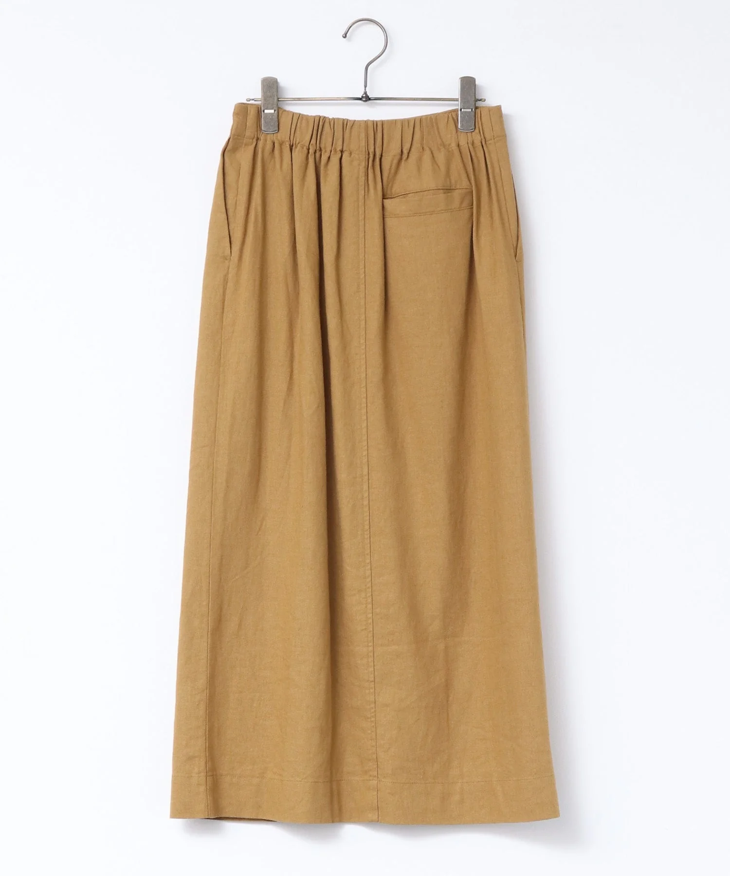 【WEB限定】フレンチリネンブレンド ラップ風タイトスカート