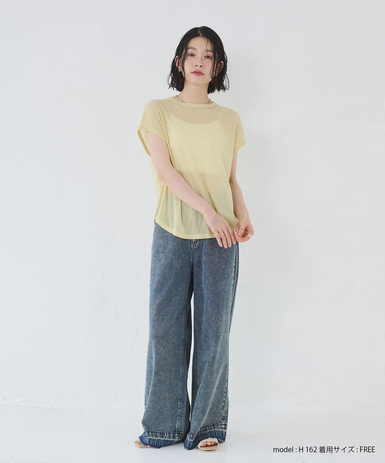 オーバーフレンチ シアーTシャツ