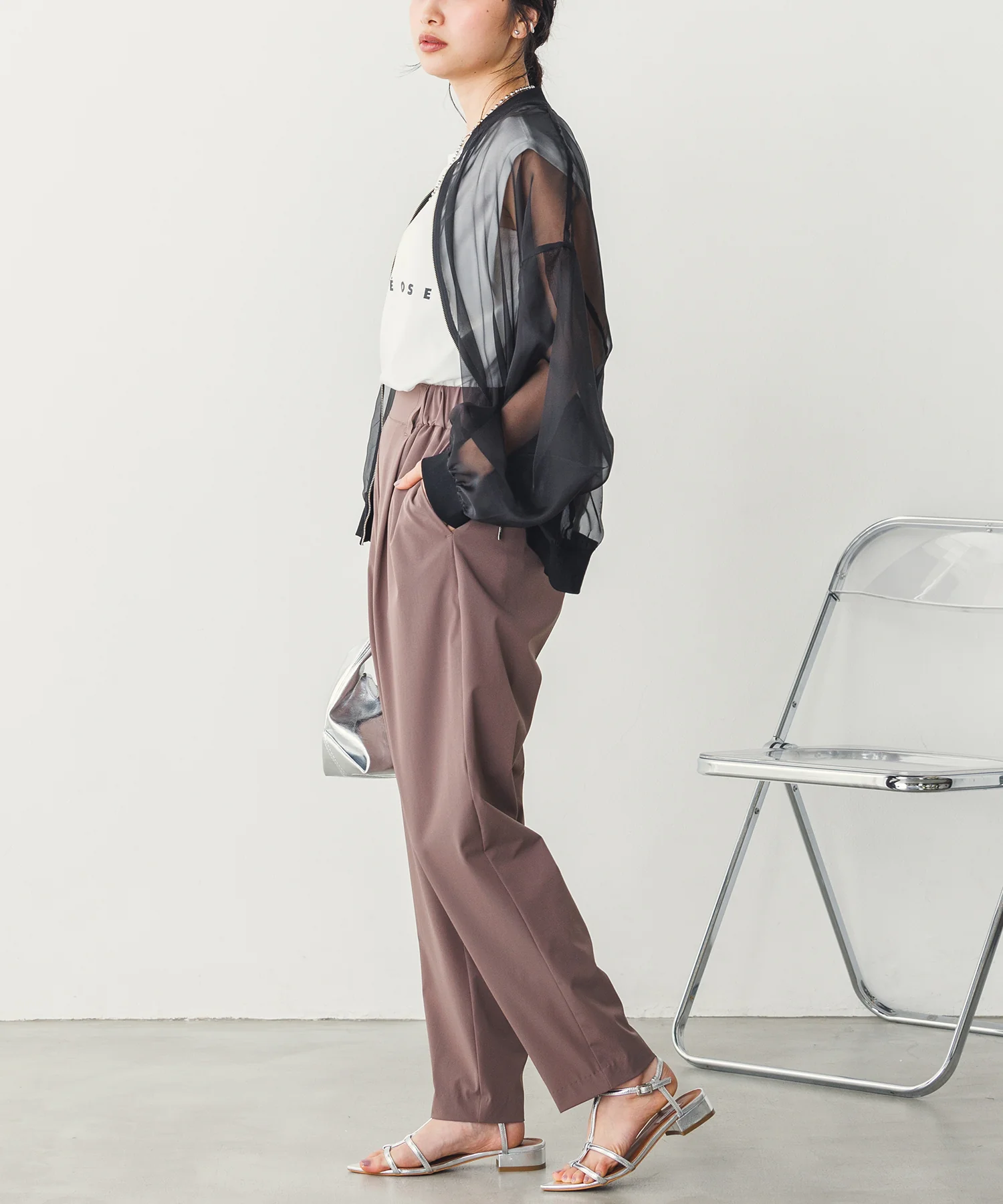 【新色追加】接触冷感テーパードパンツ