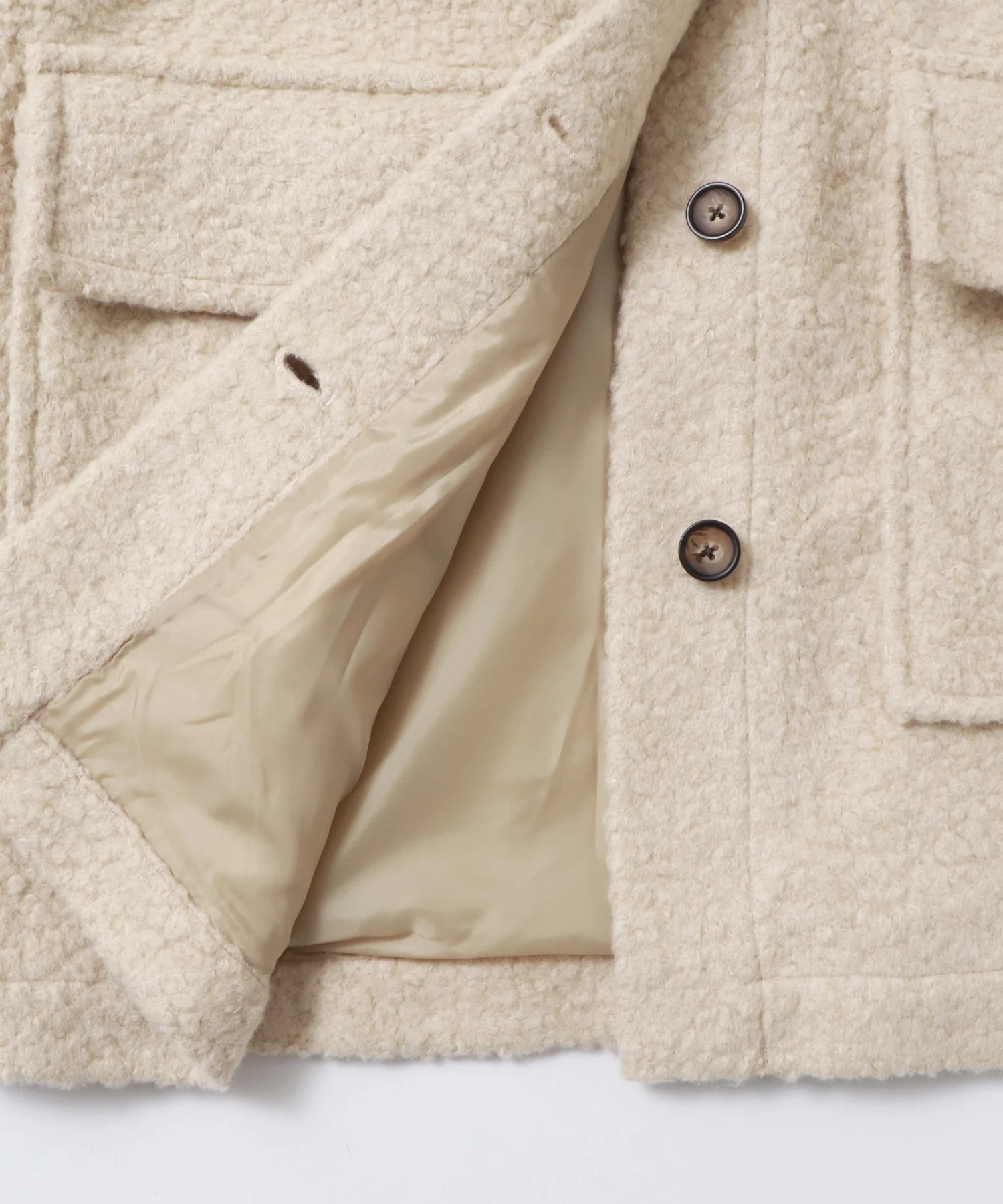 ブークレ ミドルシャツコート