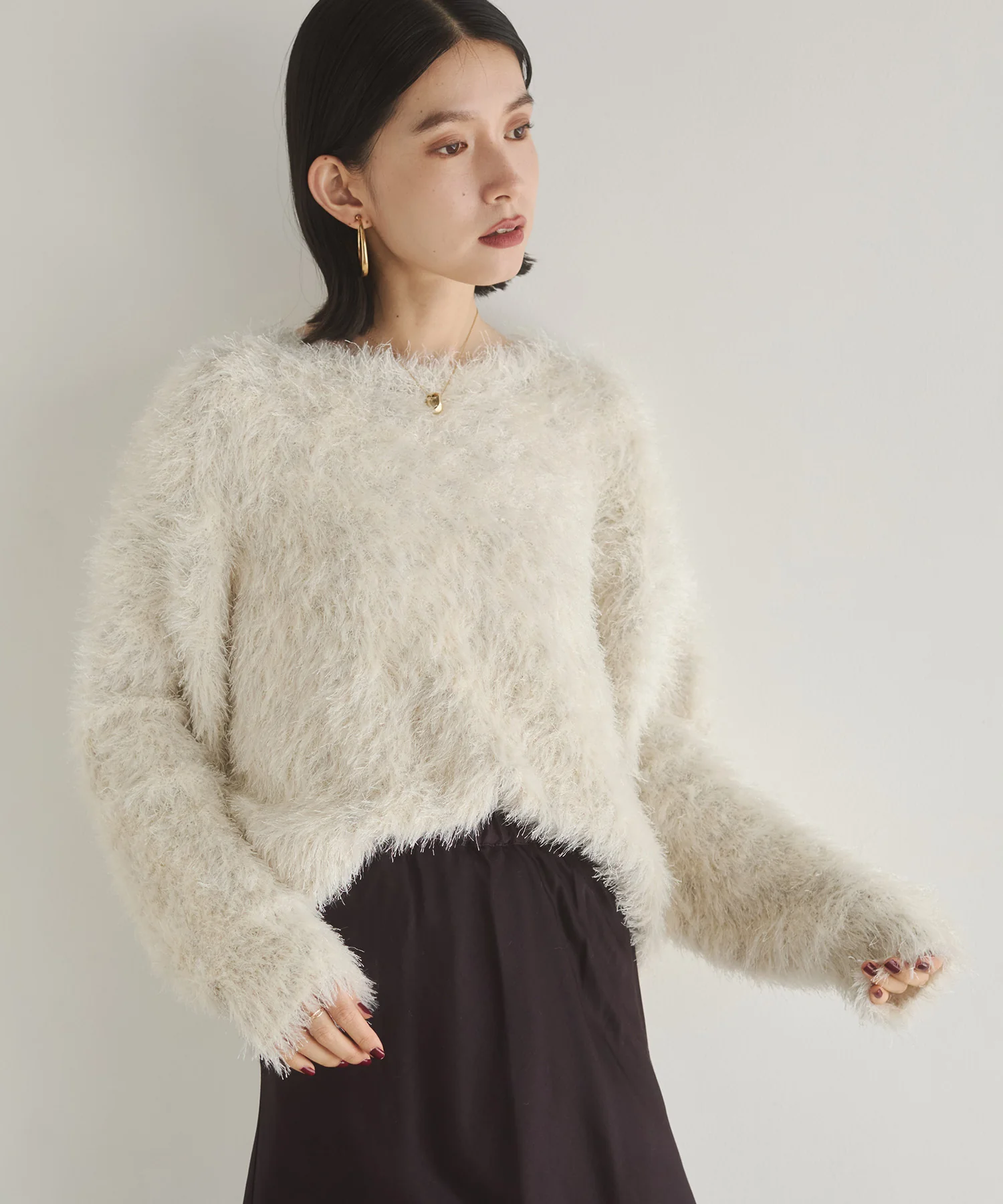 ミックス シャギーニット